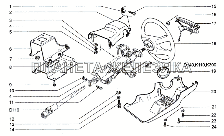 Колонка рулевая Chevrolet Niva 1.7