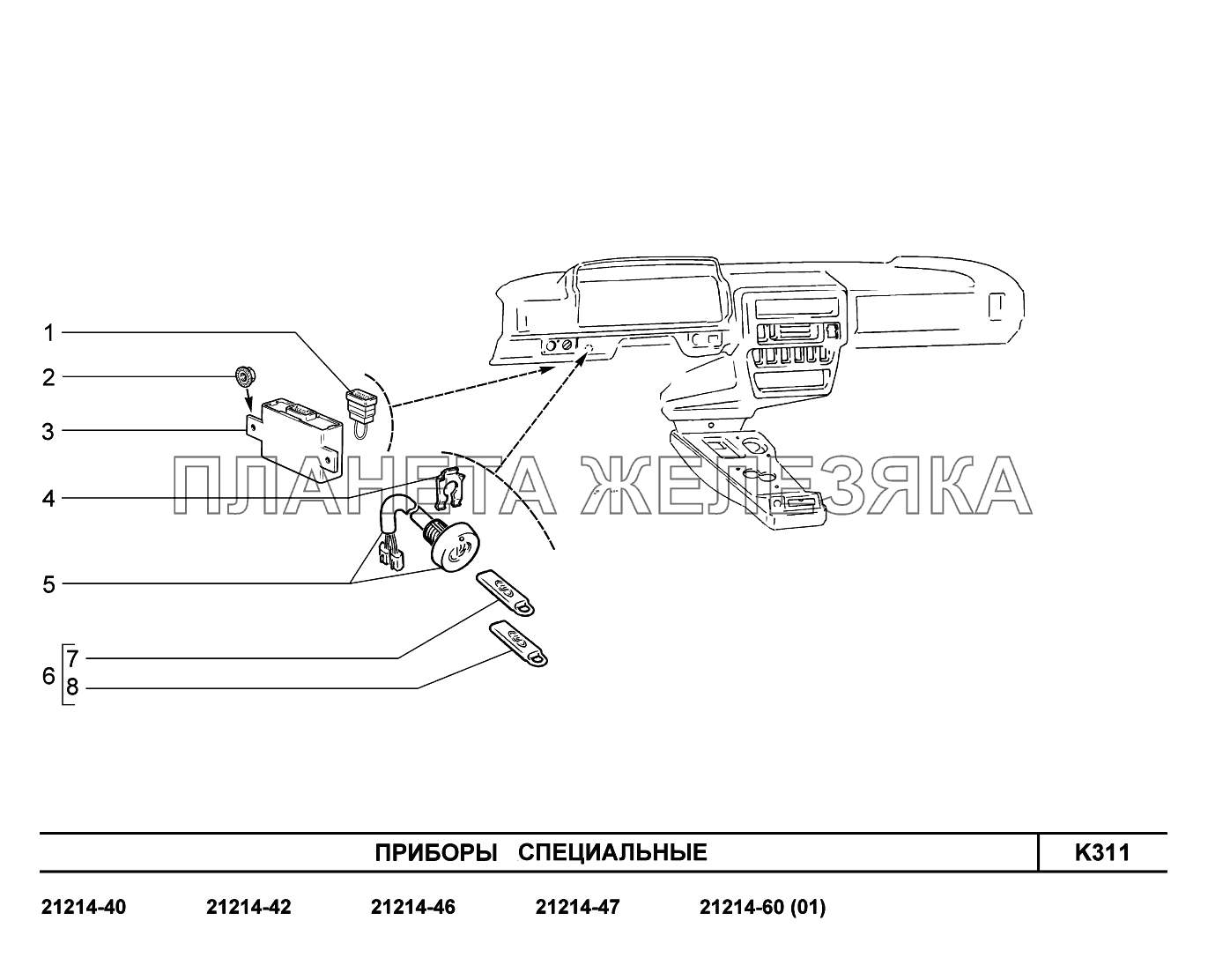 K311. Приборы специальные Lada 4x4 Urban