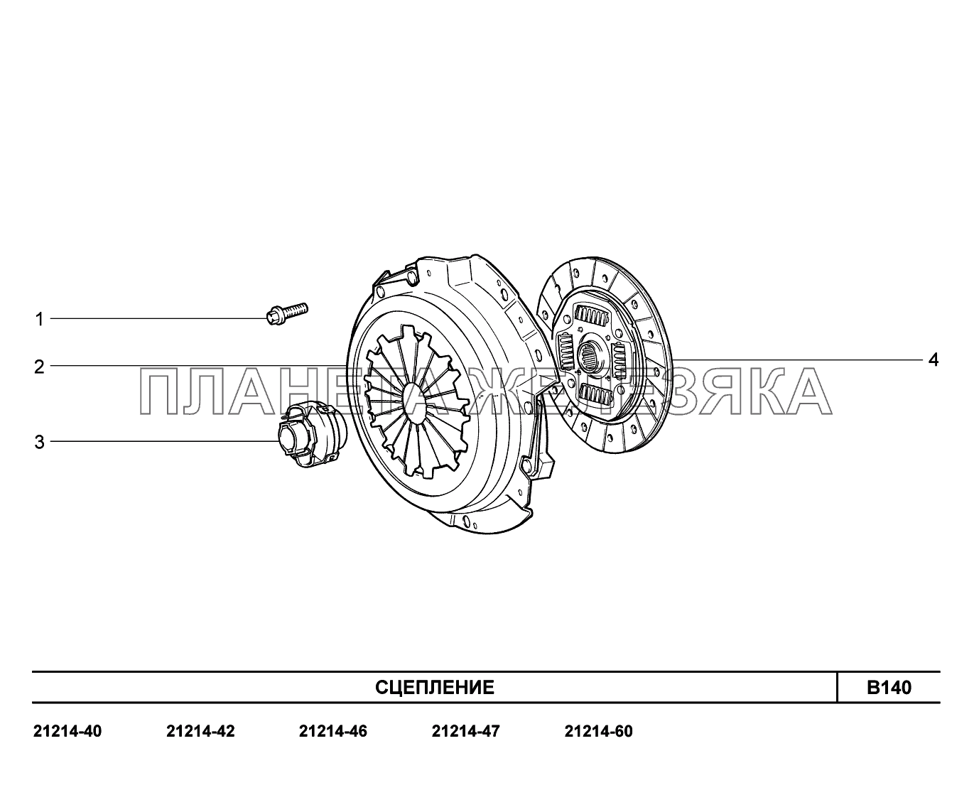 B140. Сцепление Lada 4x4 Urban