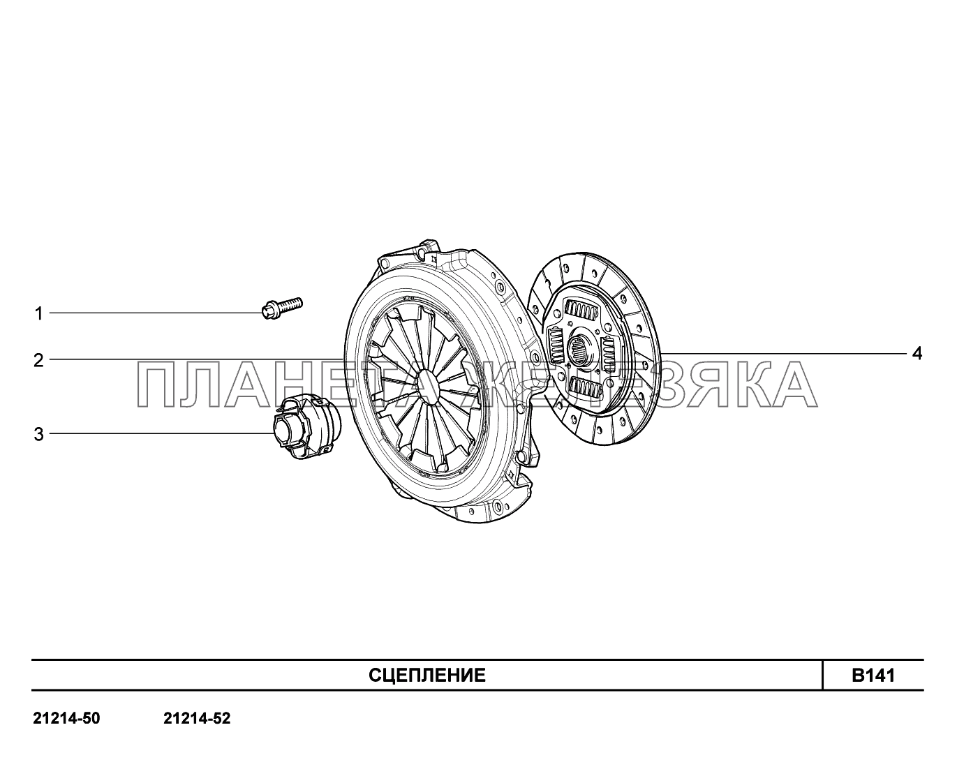 B141. Сцепление Lada 4x4 Urban