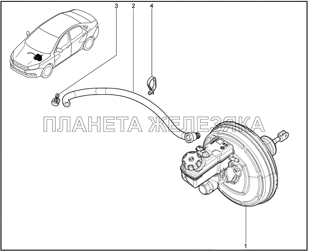 376010. Усилитель тормозов Lada Vesta