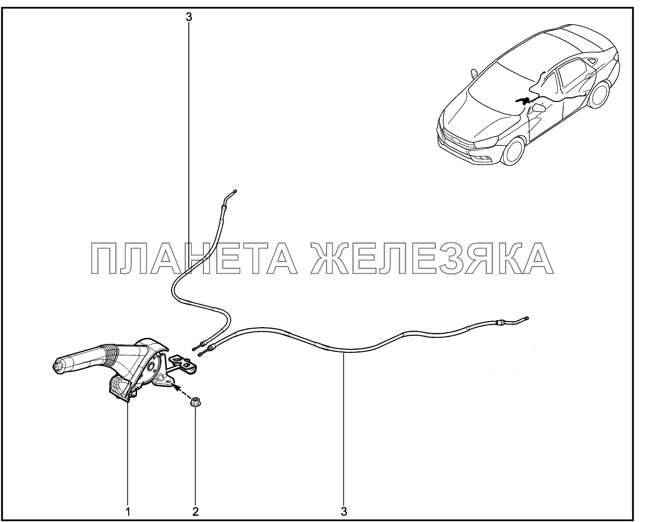 380110. Ручной тормоз Lada Vesta