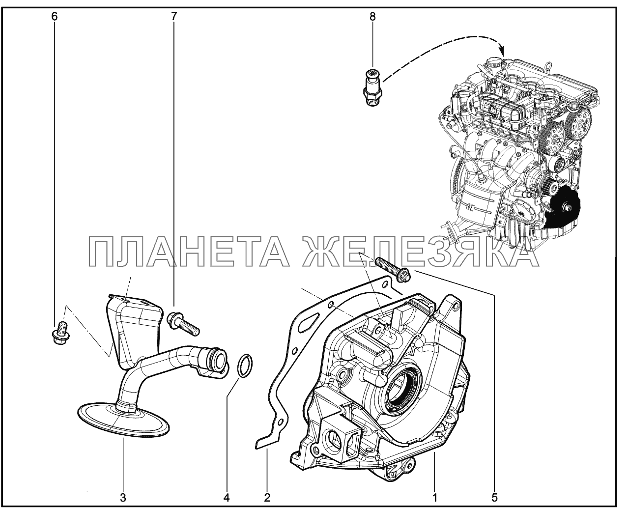 107210. Масляный насос Lada Vesta