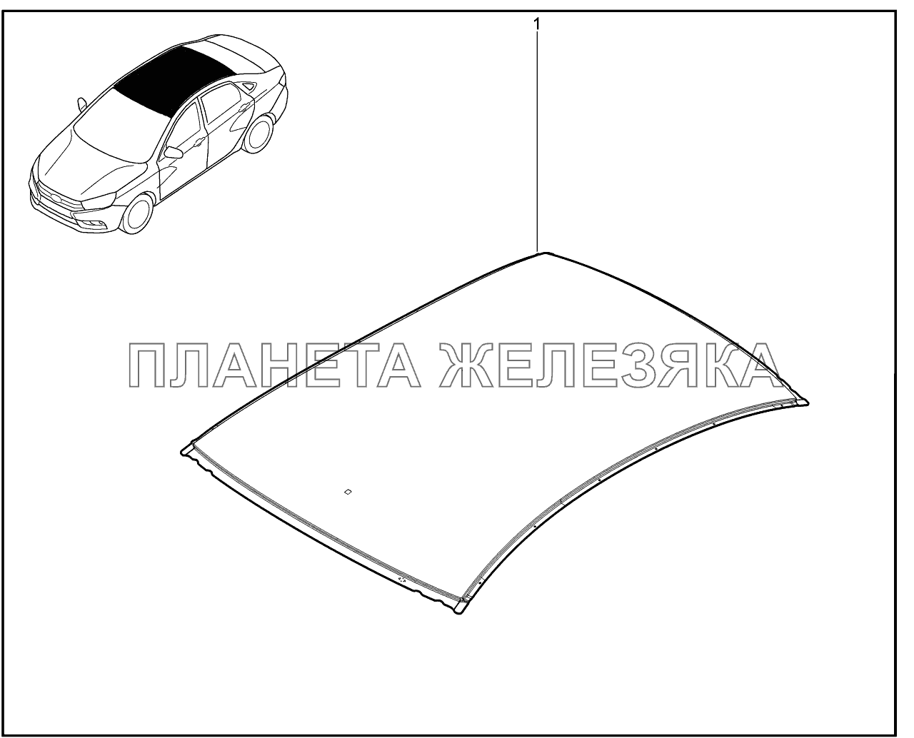 450310. Панель крыши Lada Vesta
