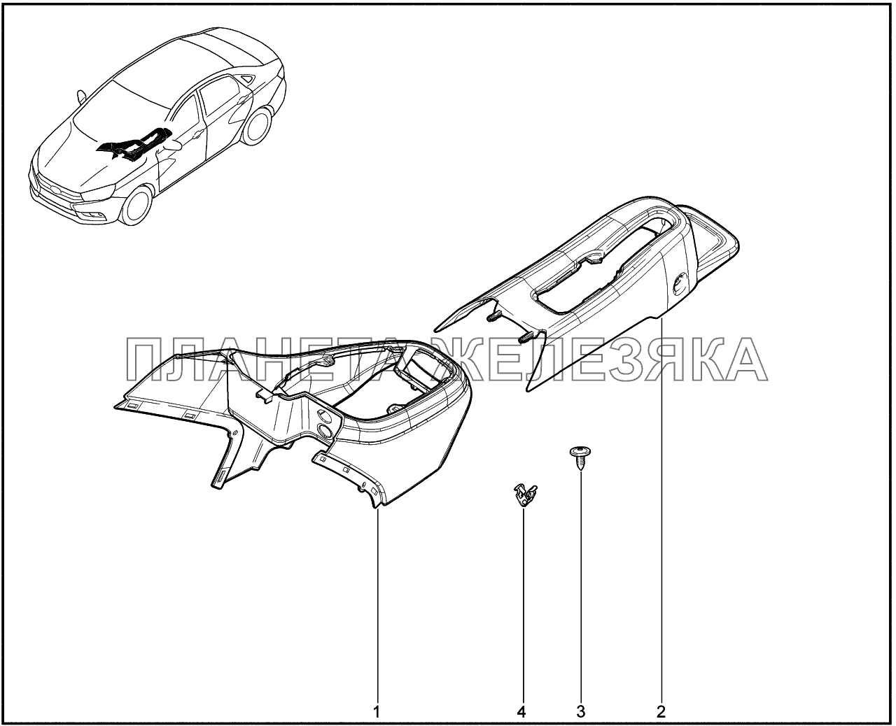583010. Консоль Lada Vesta