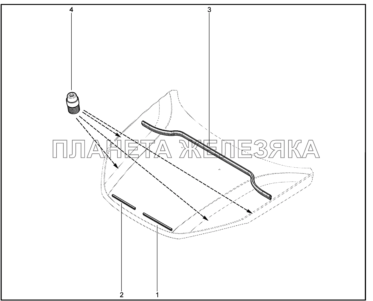 640212. Уплотнитель и буфер капота Lada Vesta