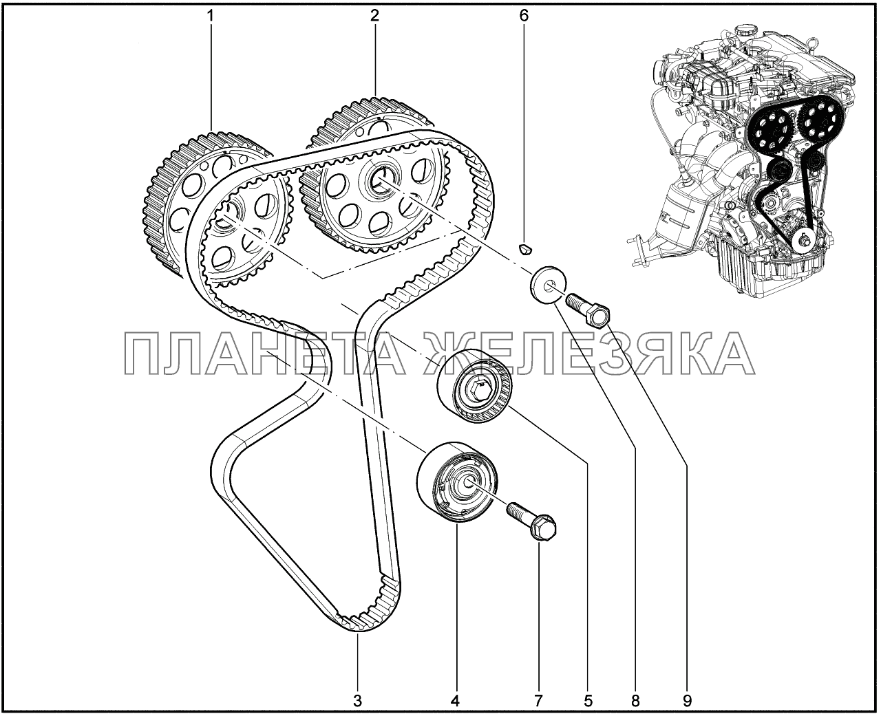 114010. Привод ГРМ Lada Vesta 114010. Привод ГРМ Lada Vesta