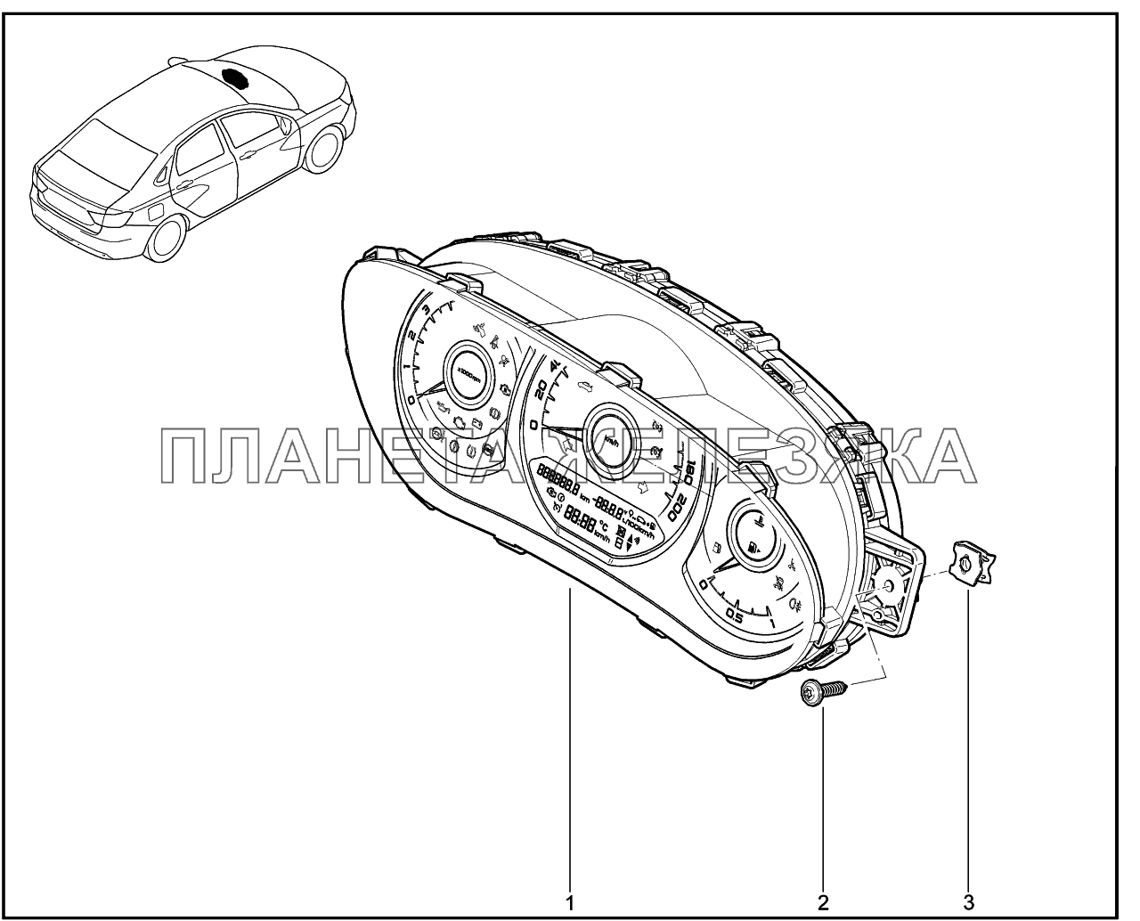 830110. Комбинация приборов Lada Vesta
