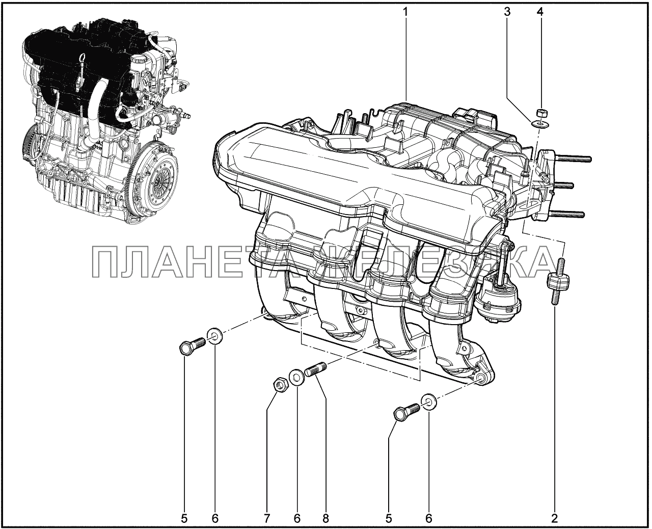 120010. Впускной тракт Lada Vesta