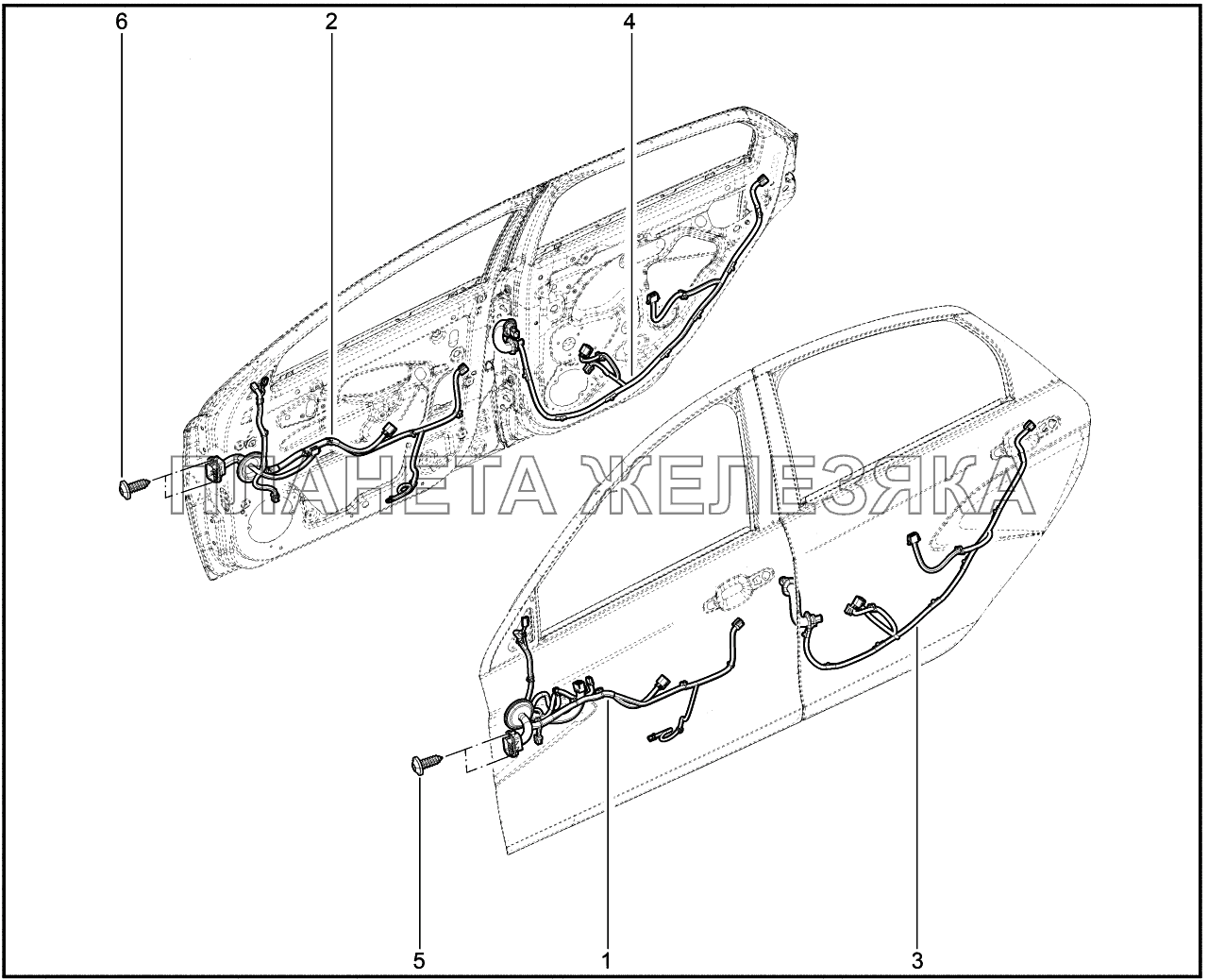 880430. Жгут проводов задней двери Lada Vesta