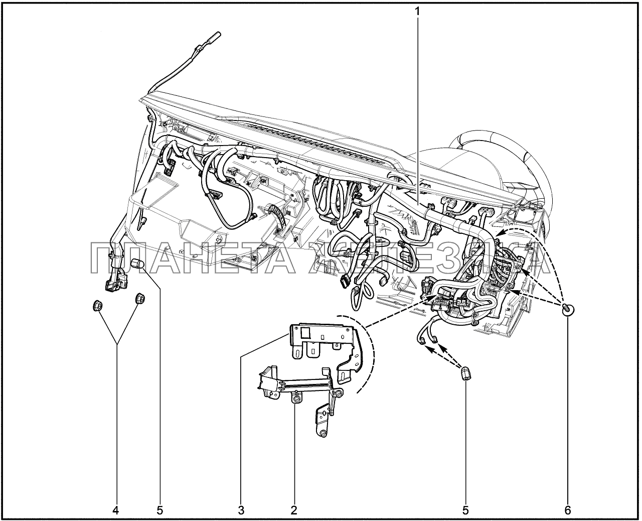885110. Жгуты проводов панели приборов Lada Vesta