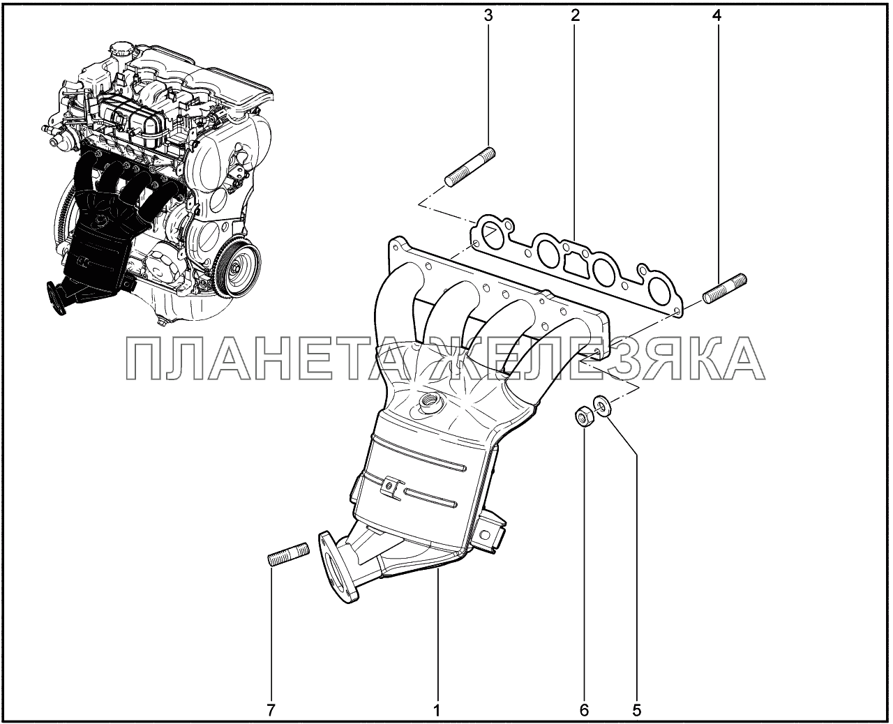 120015. Выпускной тракт Lada Vesta