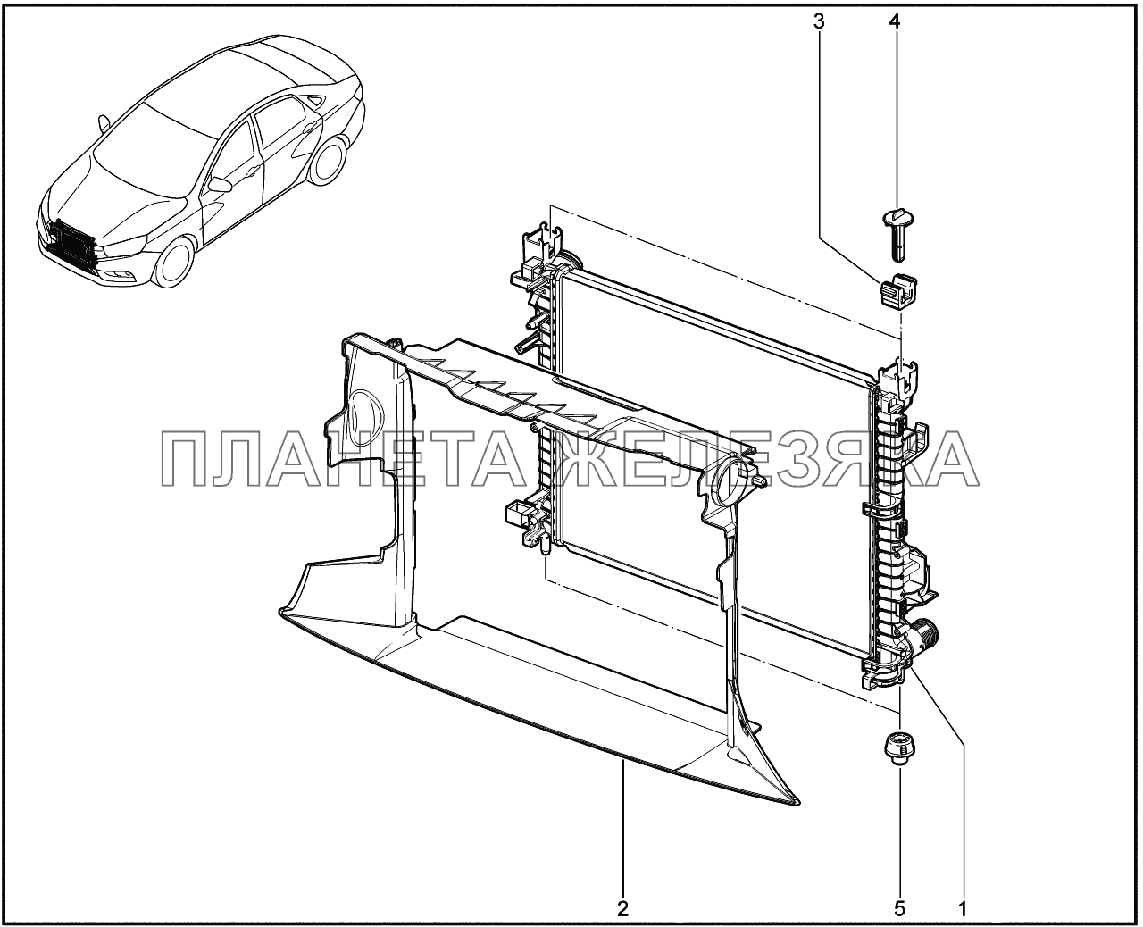 190110. Радиатор Lada Vesta