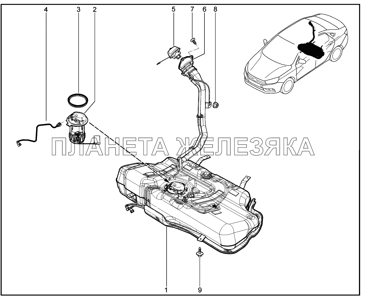 193010. Бензобак Lada Vesta