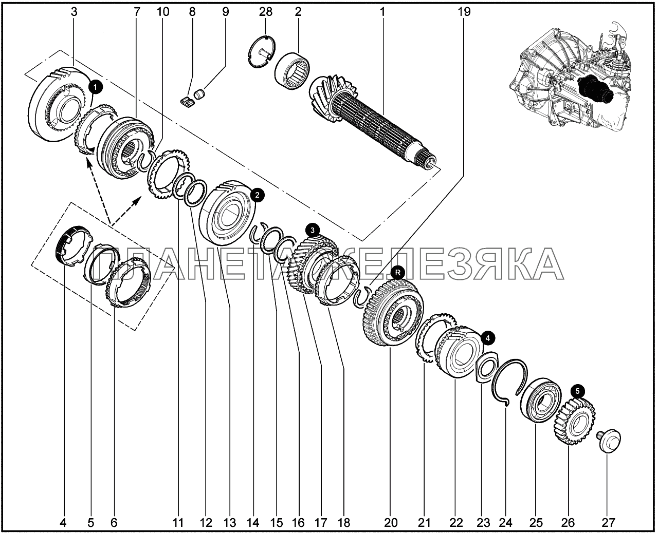 214016. Вал вторичный КПП Lada Vesta