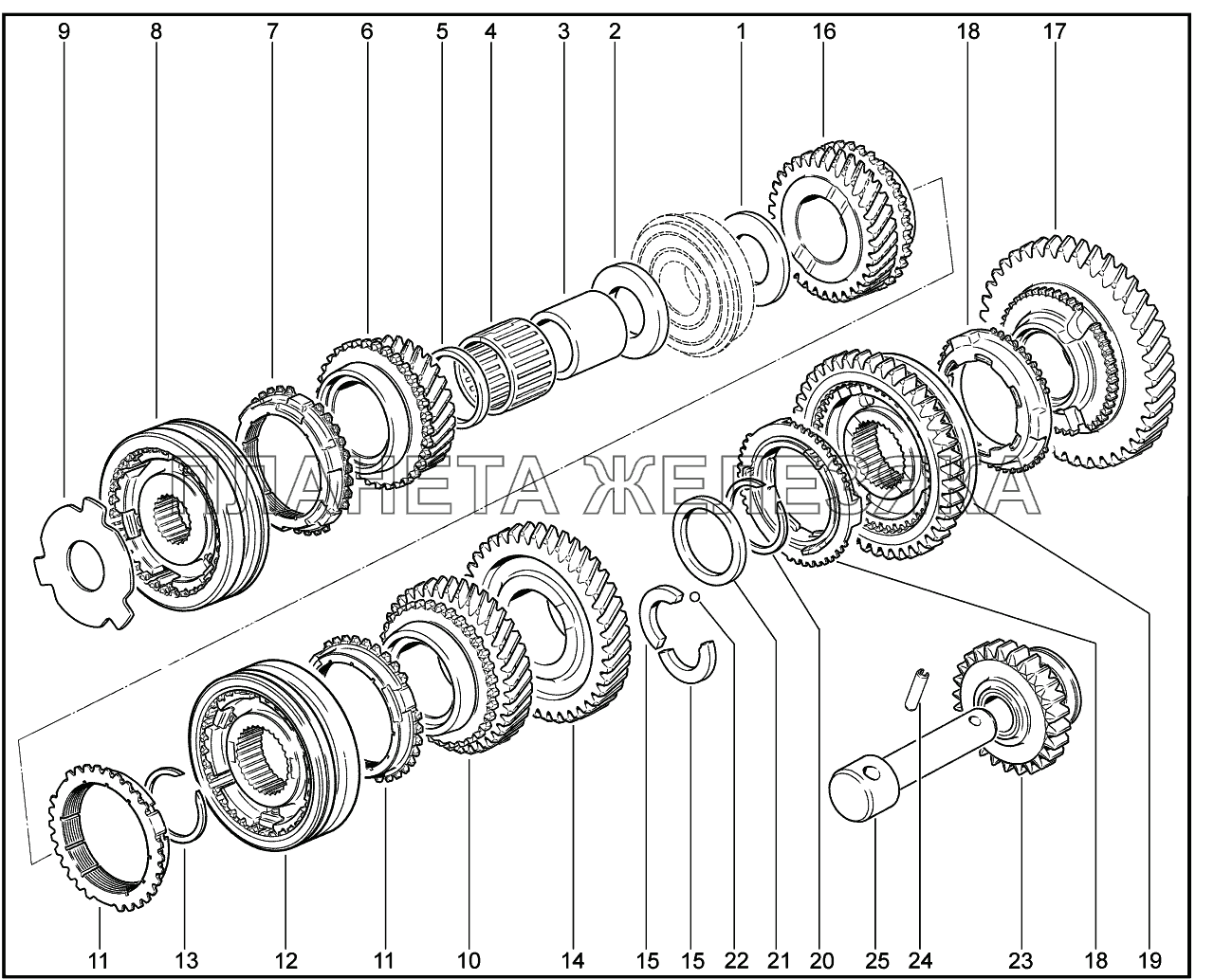 214111. Вал вторичный КПП Lada Vesta