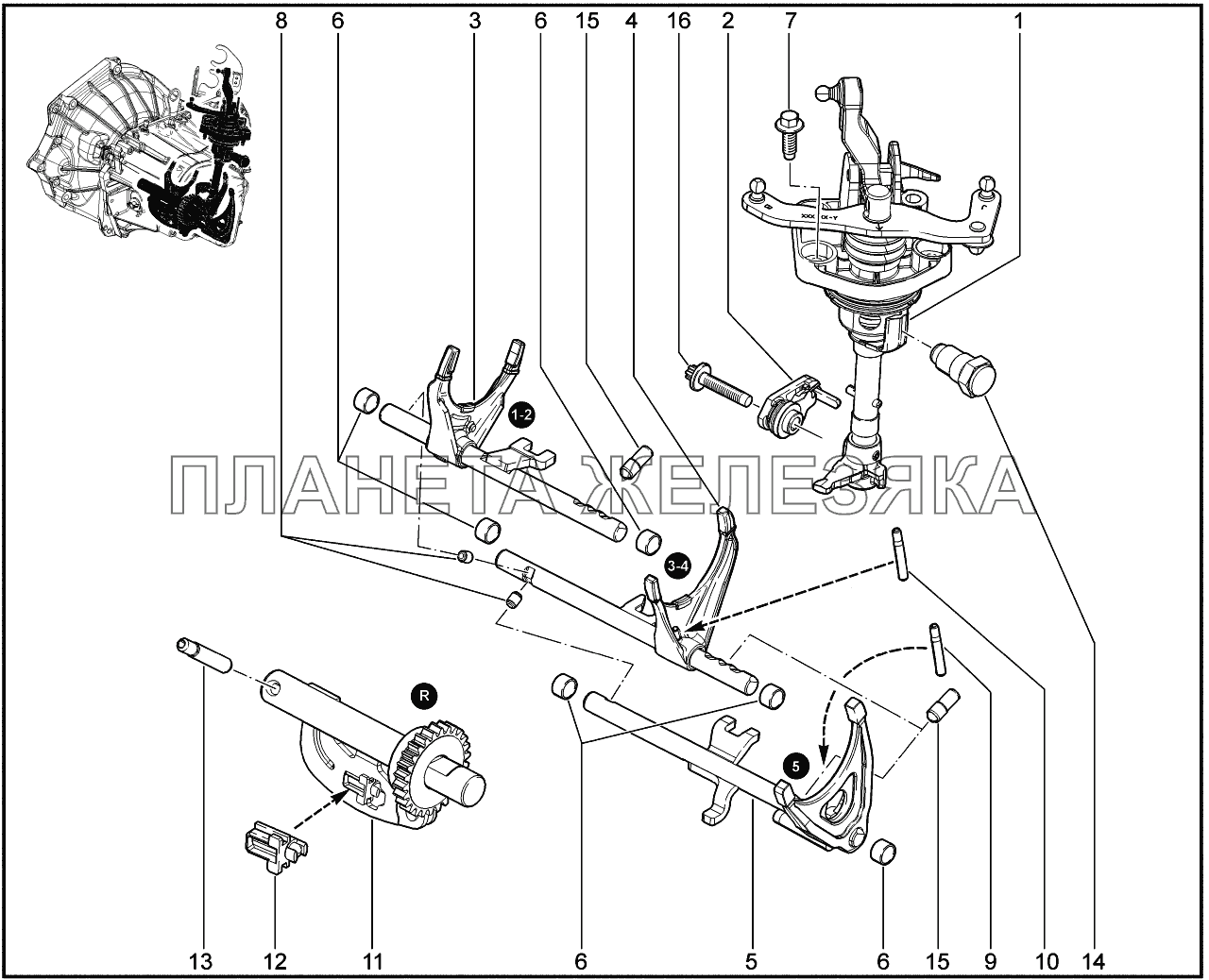 217010. Механизм выбора передач Lada Vesta