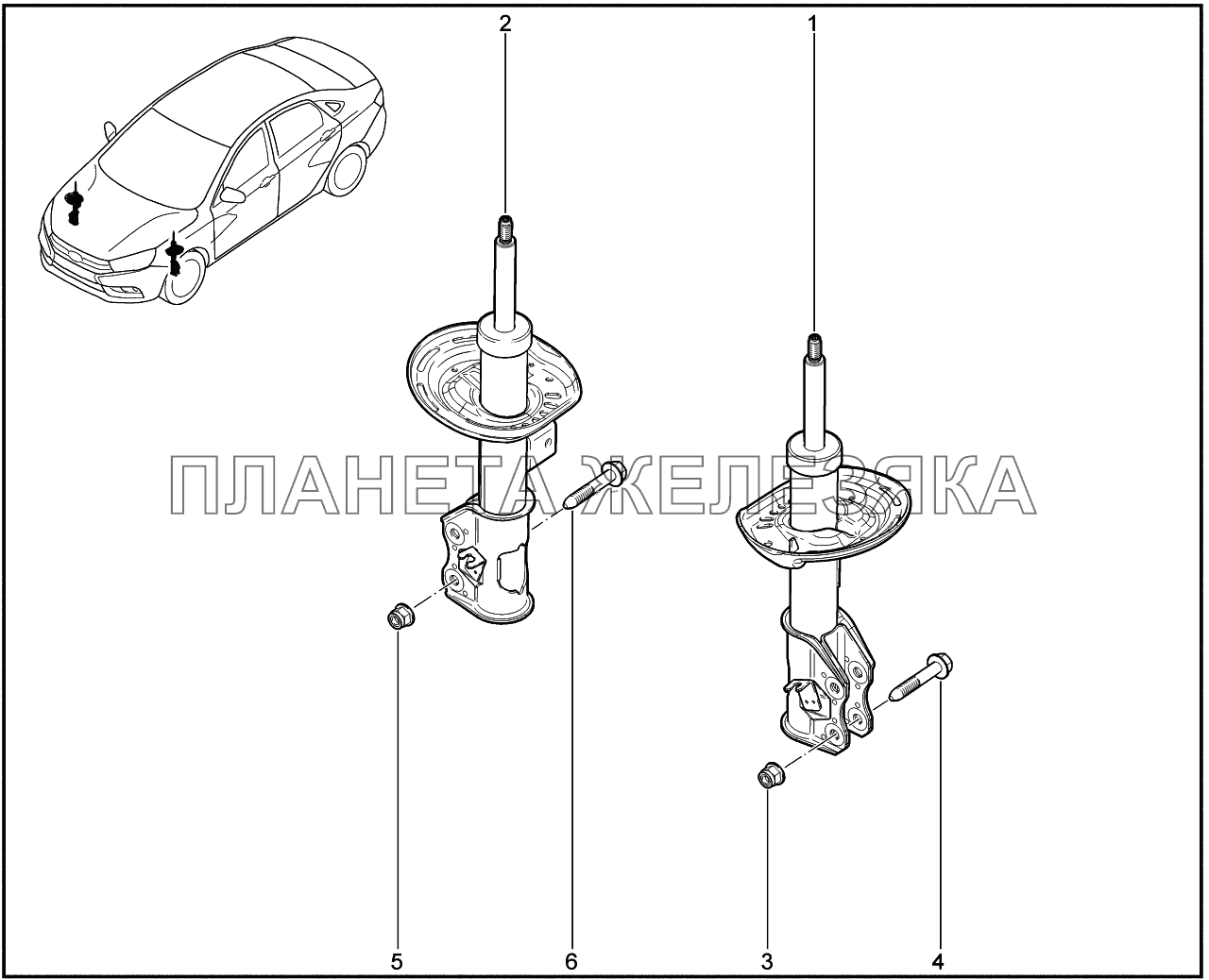 320110. Амортизатор передний Lada Vesta 320110. Амортизатор передний Lada Vesta
