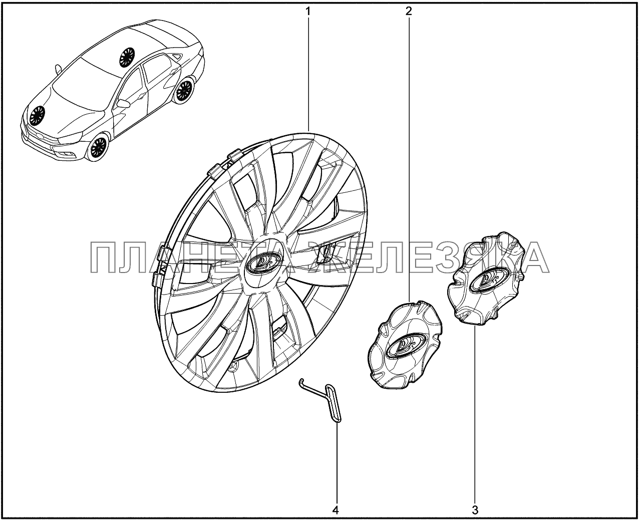 350210. Диск колеса (литой) Lada Vesta