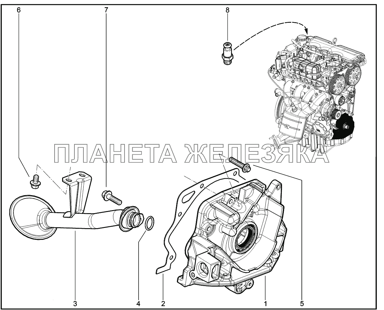 107010. Масляный насос Lada Vesta