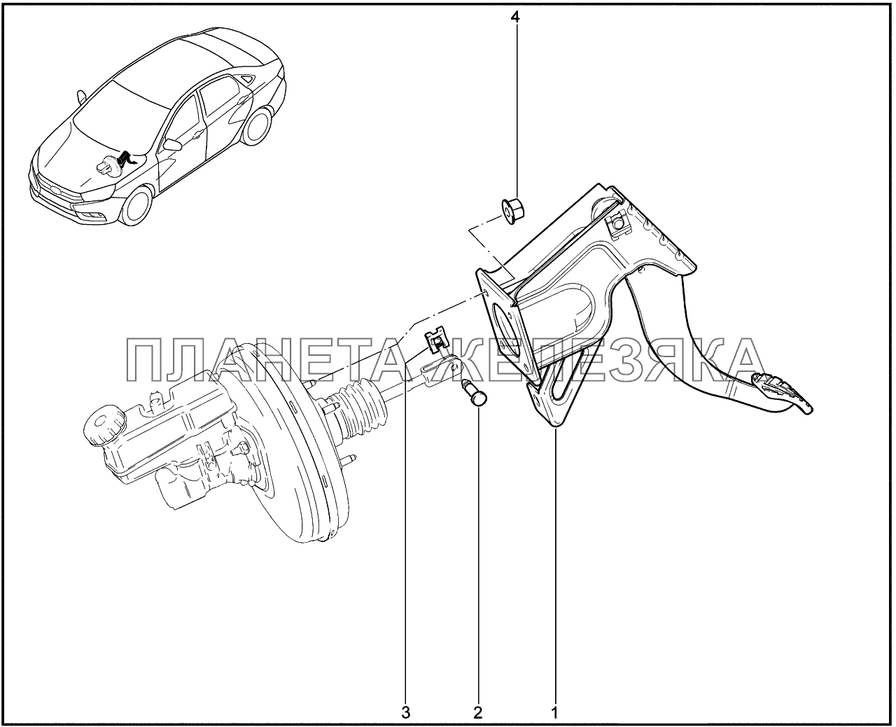 370110. Педальный узел Lada Vesta