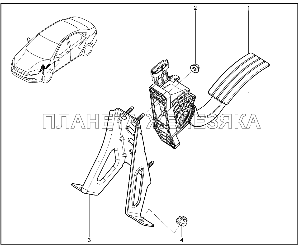 373010. Привод тормозов Lada Vesta
