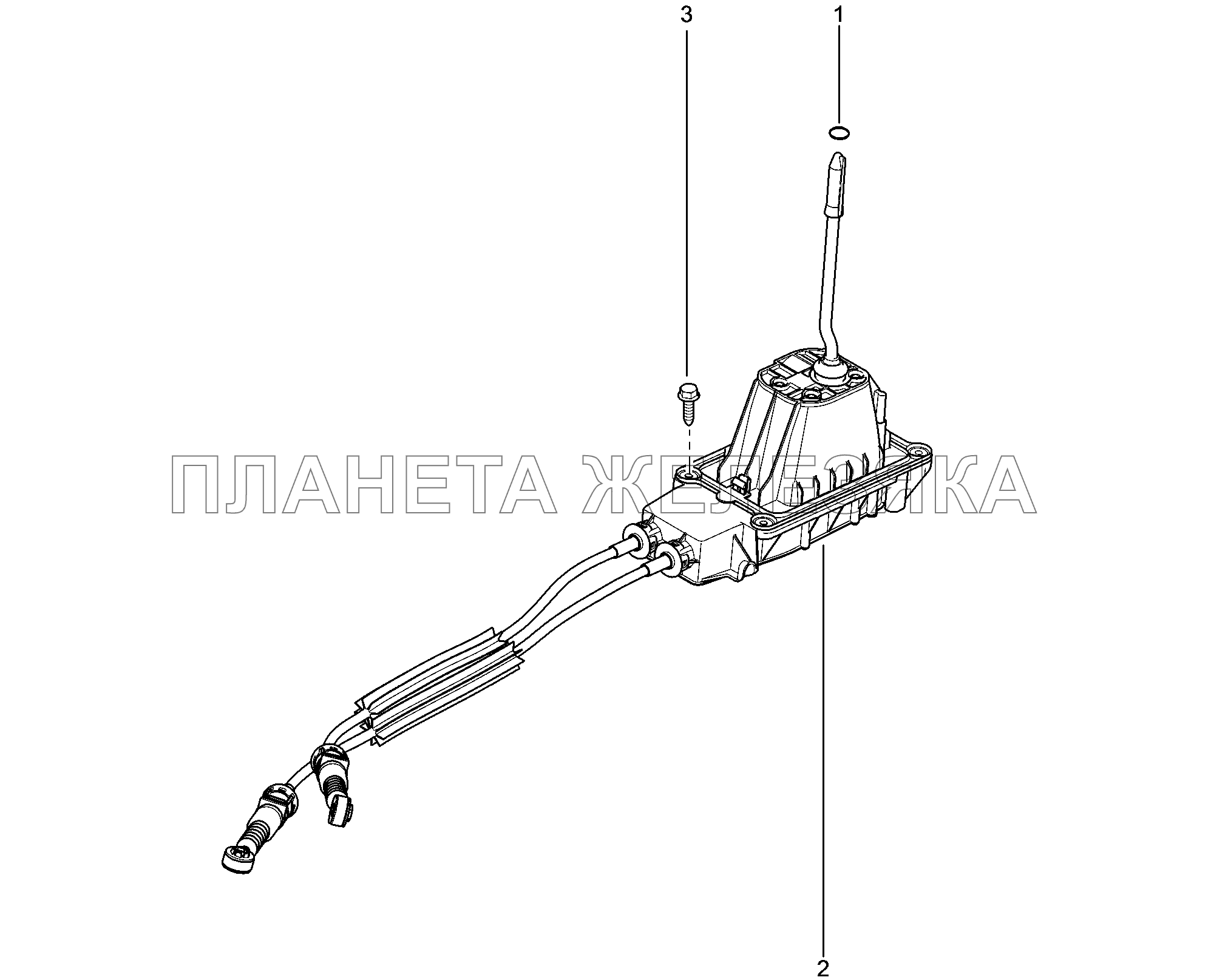 381010. Привод выбора передач КПП Lada Xray