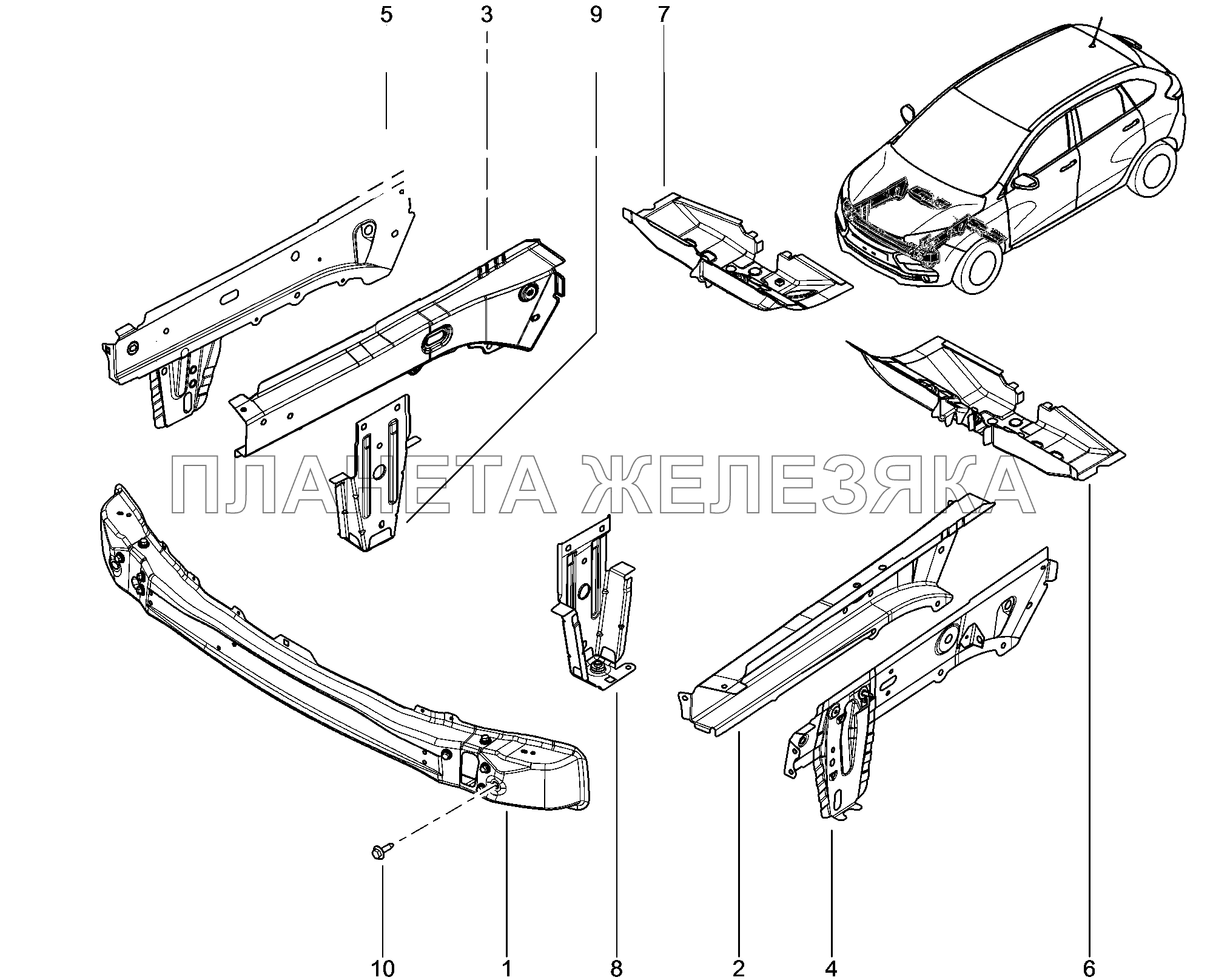 411010-1560712 Элементы нижние передние Lada Xray 411010-1560712 Элементы нижние передние Lada Xray