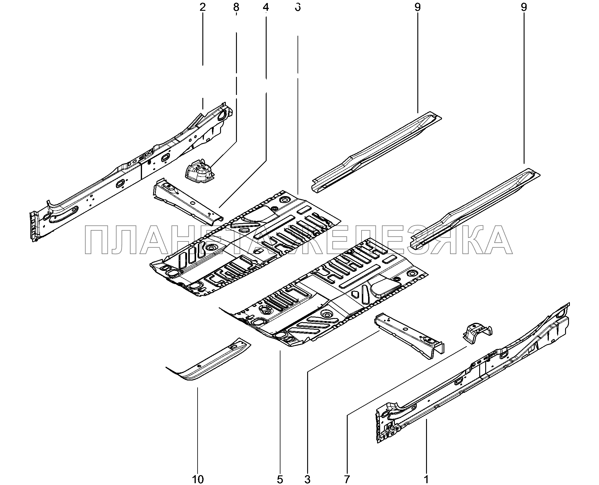 412010. Элементы нижние средние Lada Xray