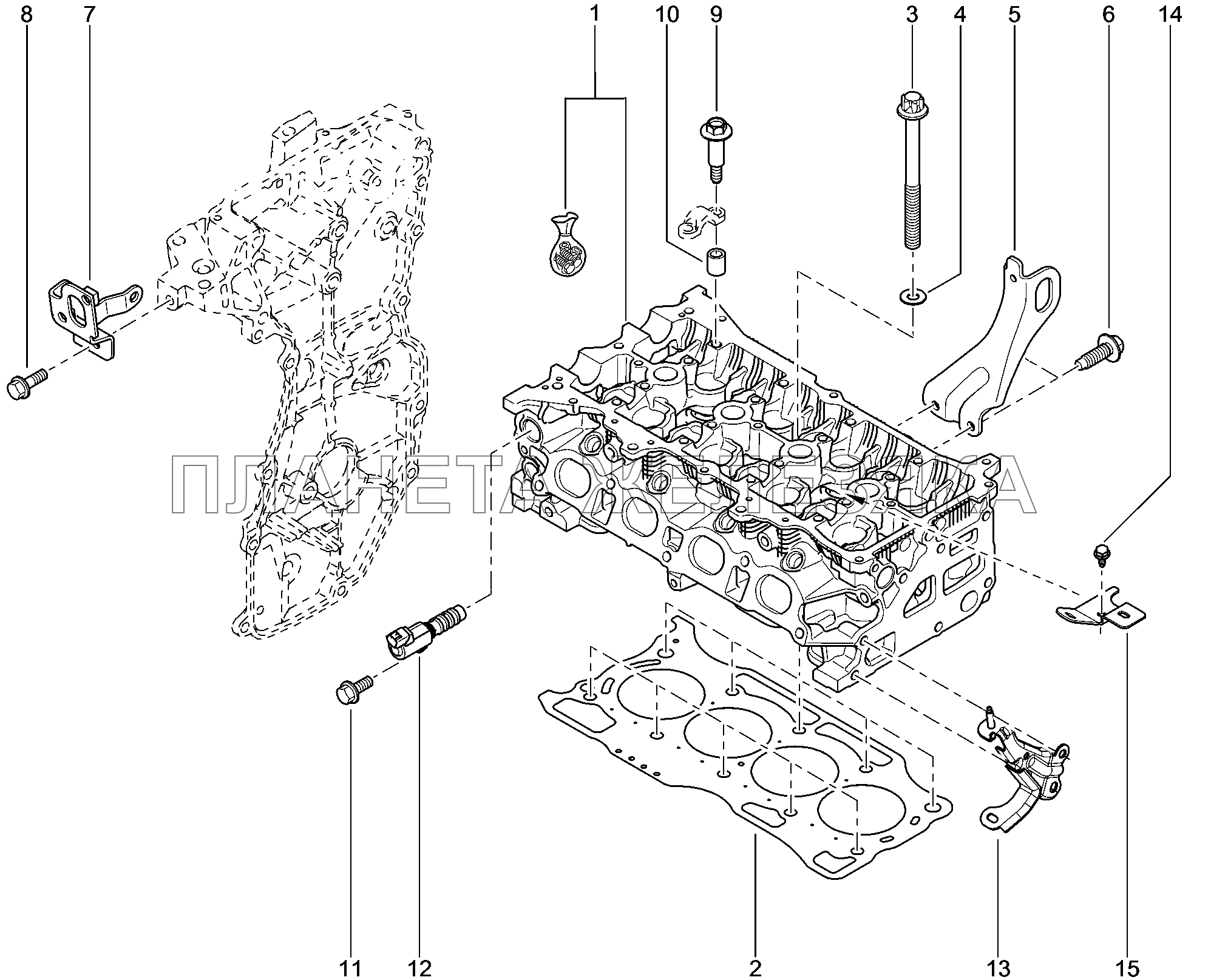 112110. Головка блока Lada Xray 112110. Головка блока Lada Xray