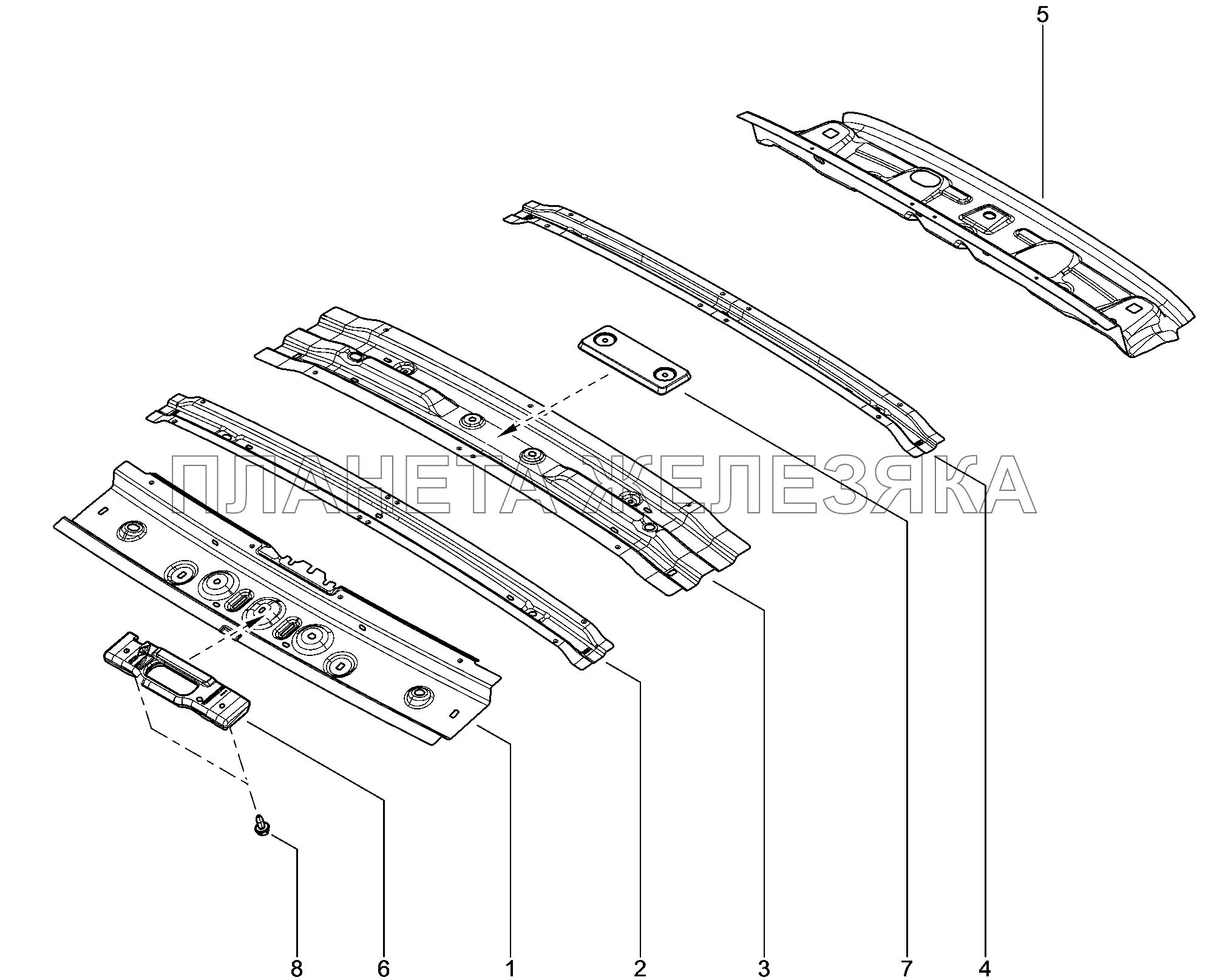 451010. Панель крыши Lada Xray