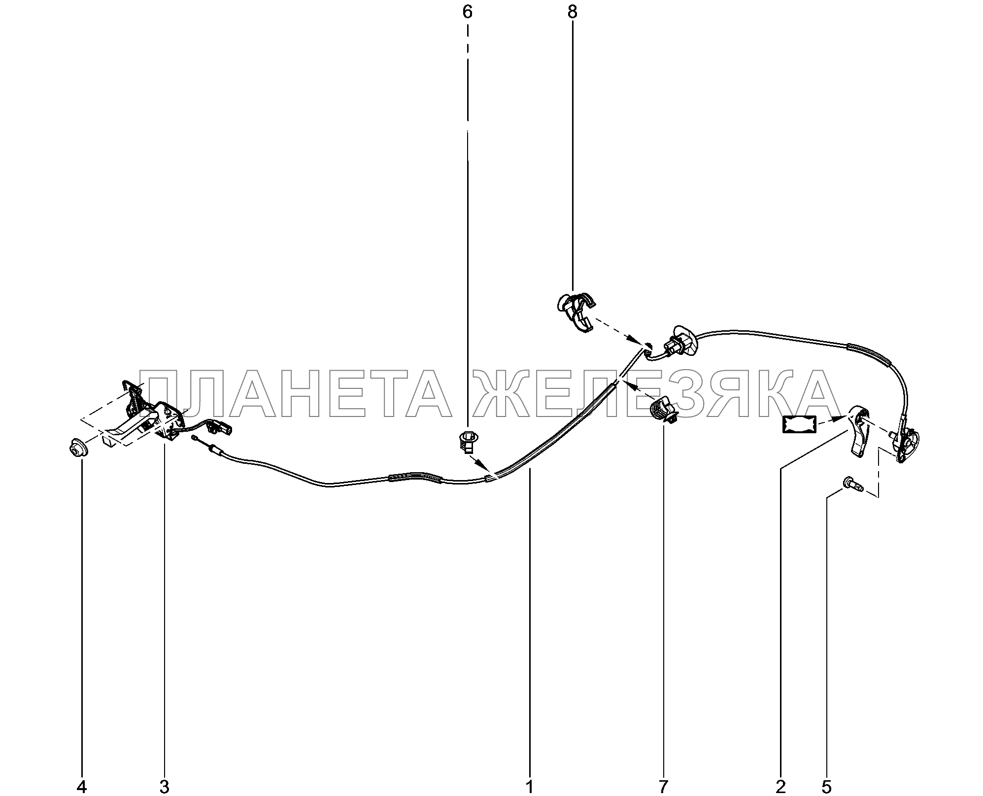 520110. Привод открытия капота Lada Xray 520110. Привод открытия капота Lada Xray