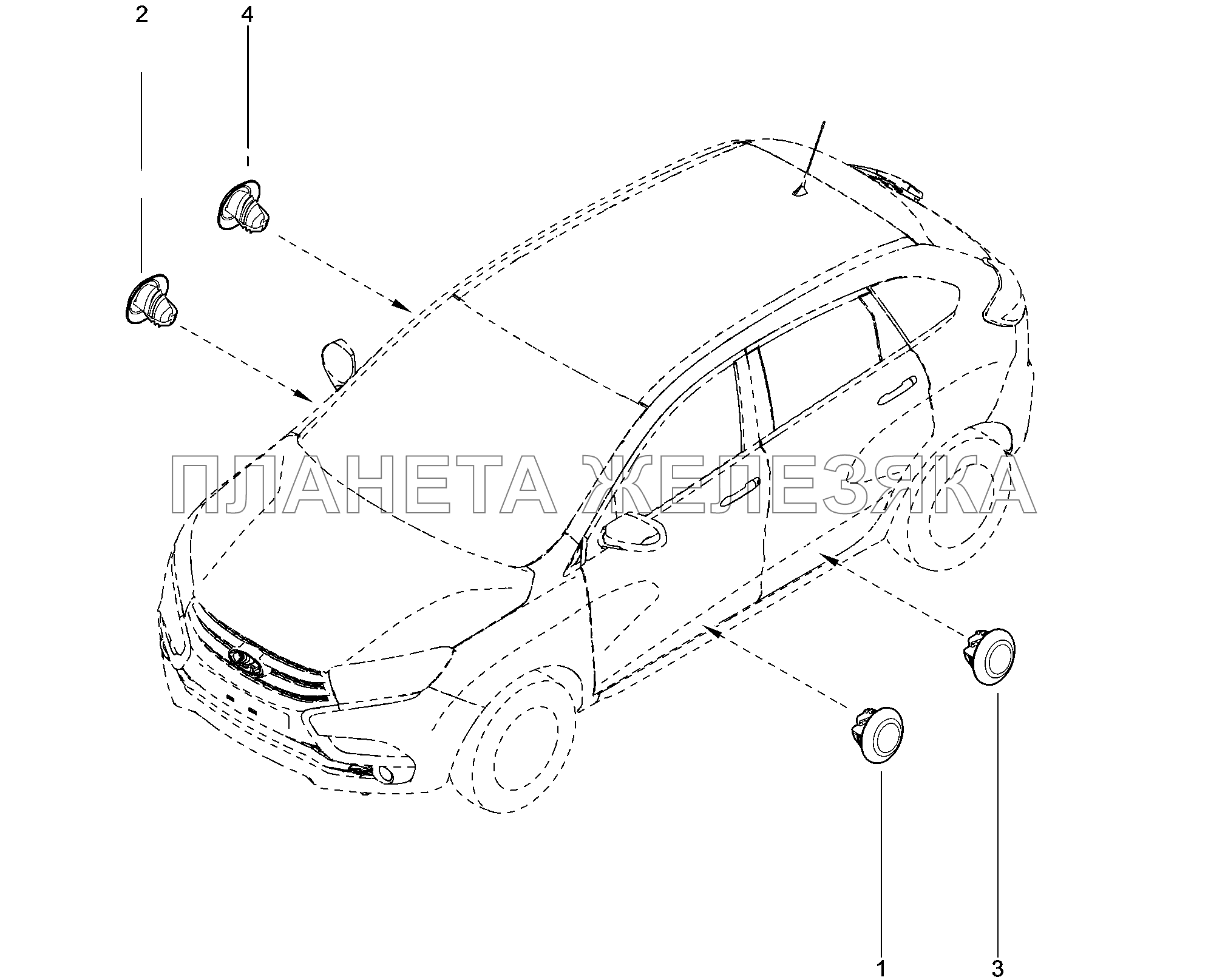 552011. Щитки арок колес Lada Xray