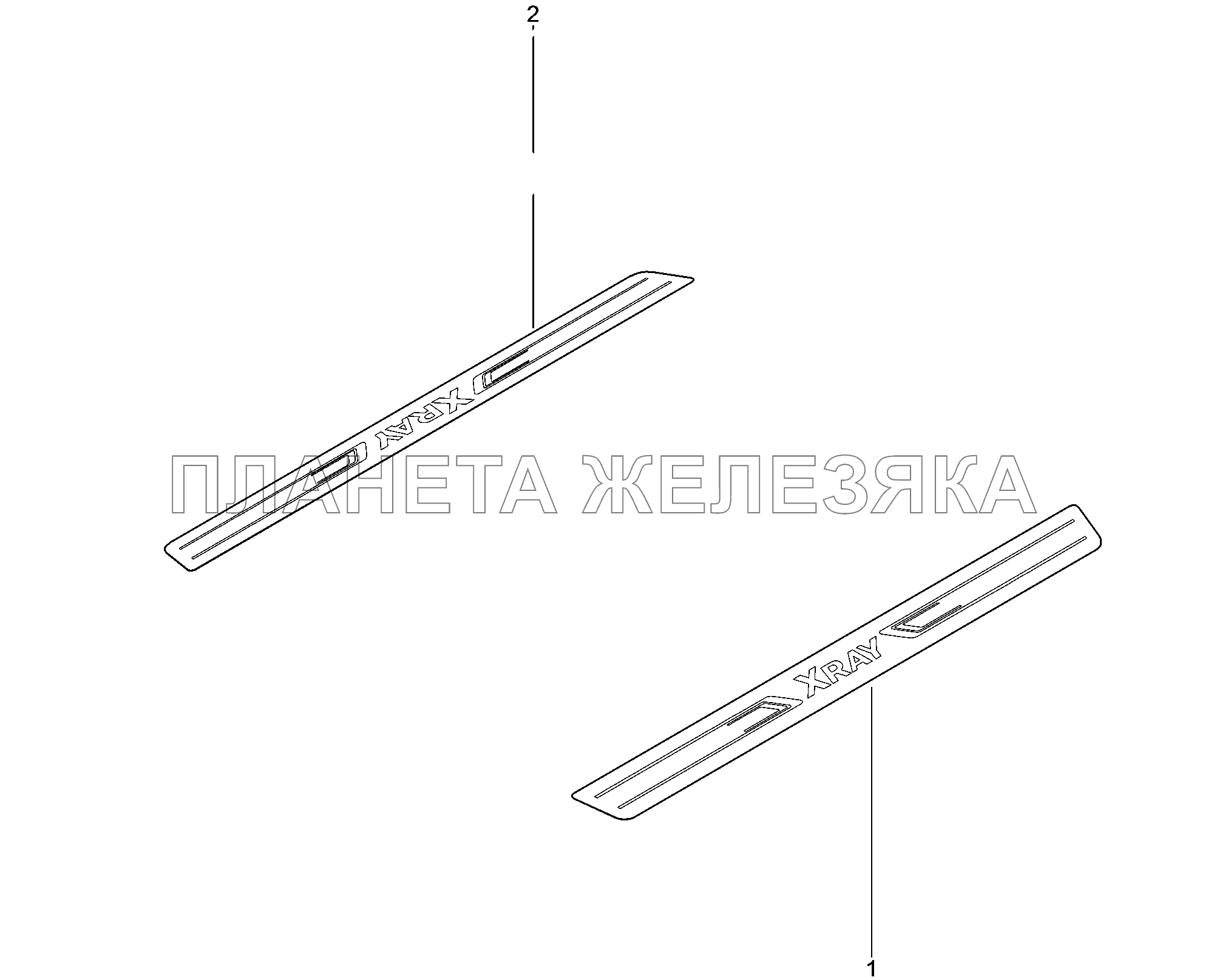 552510. Накладка защитная порога пола Lada Xray