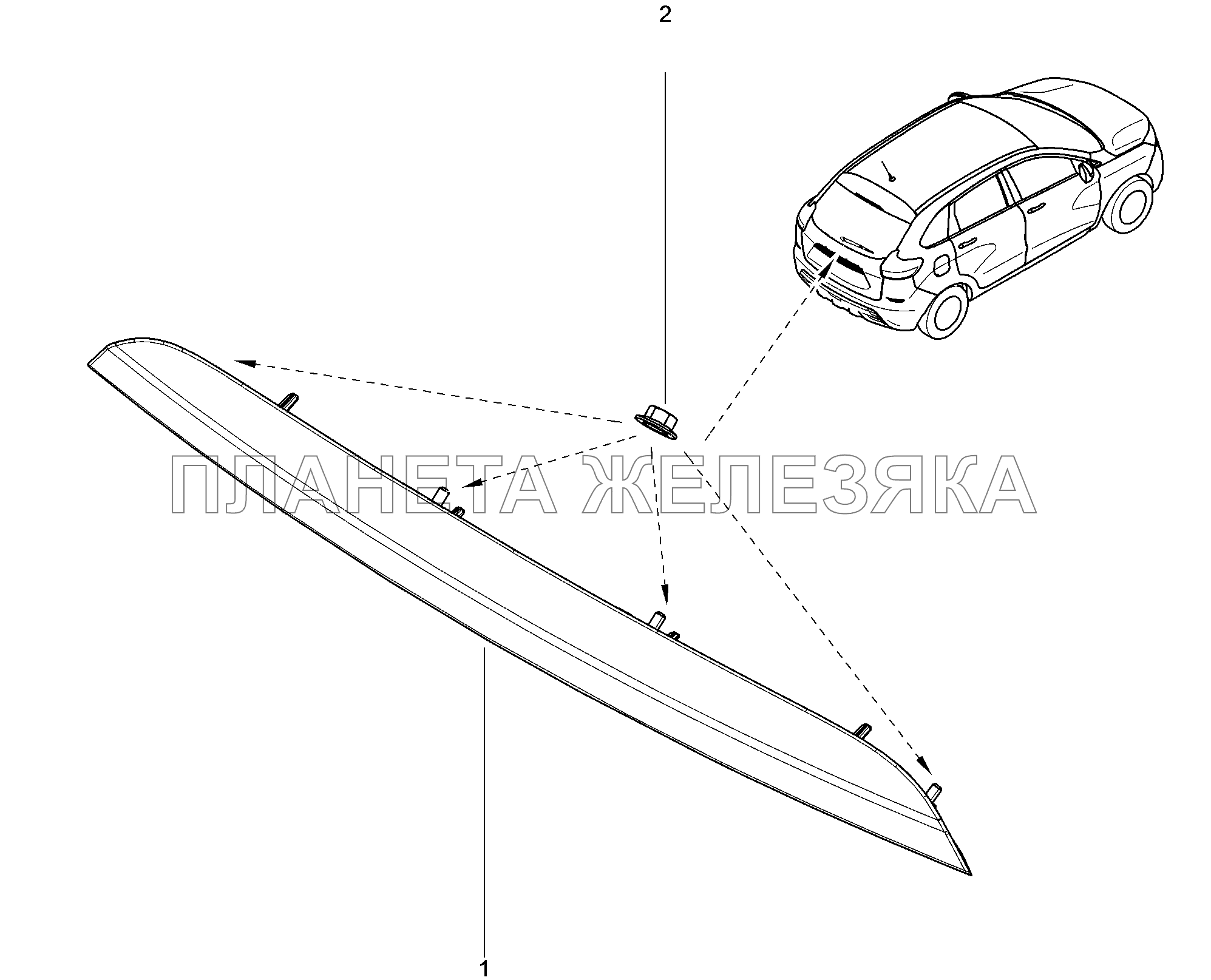 552610. Накладка двери задка Lada Xray