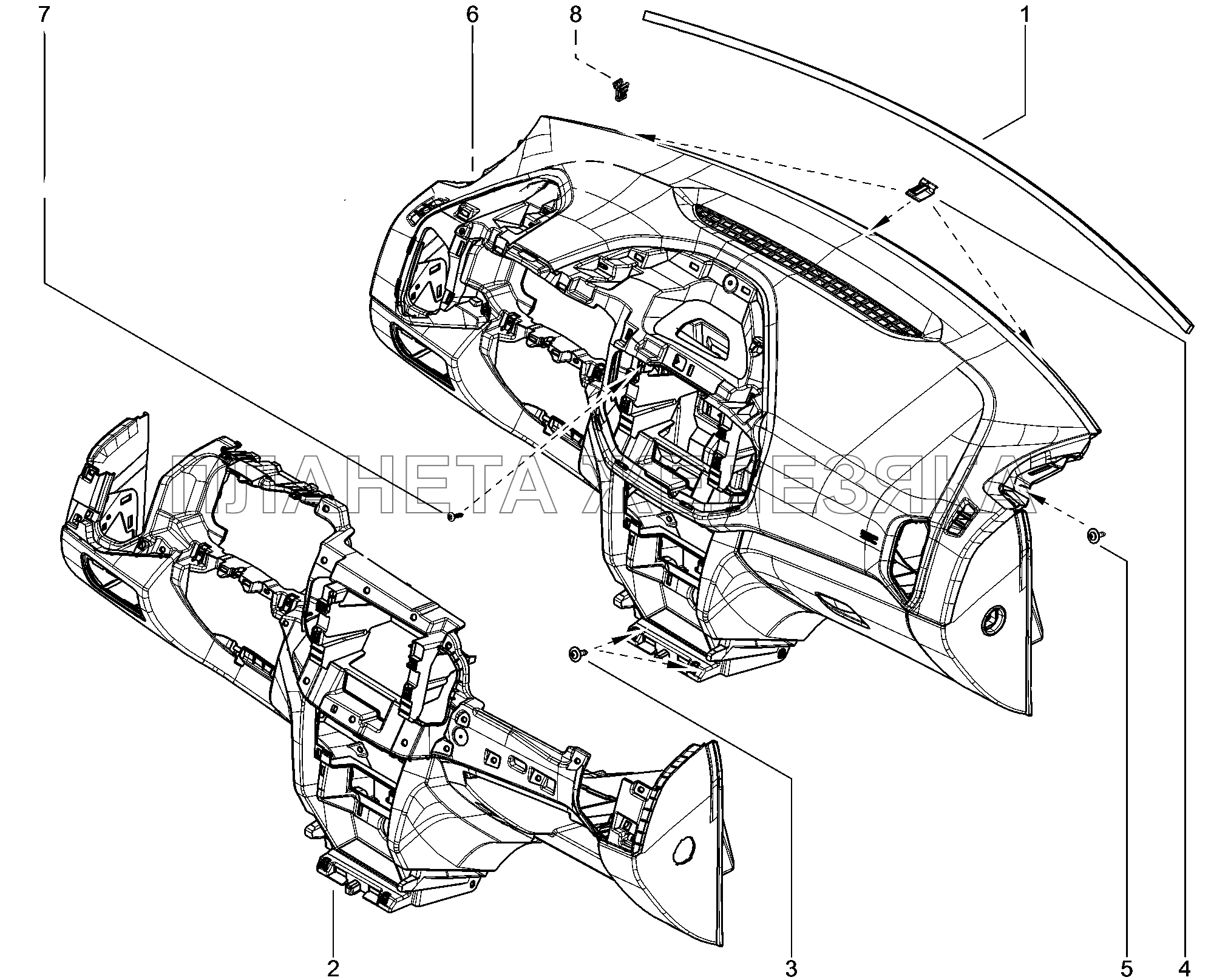 570110. Панель приборов Lada Xray