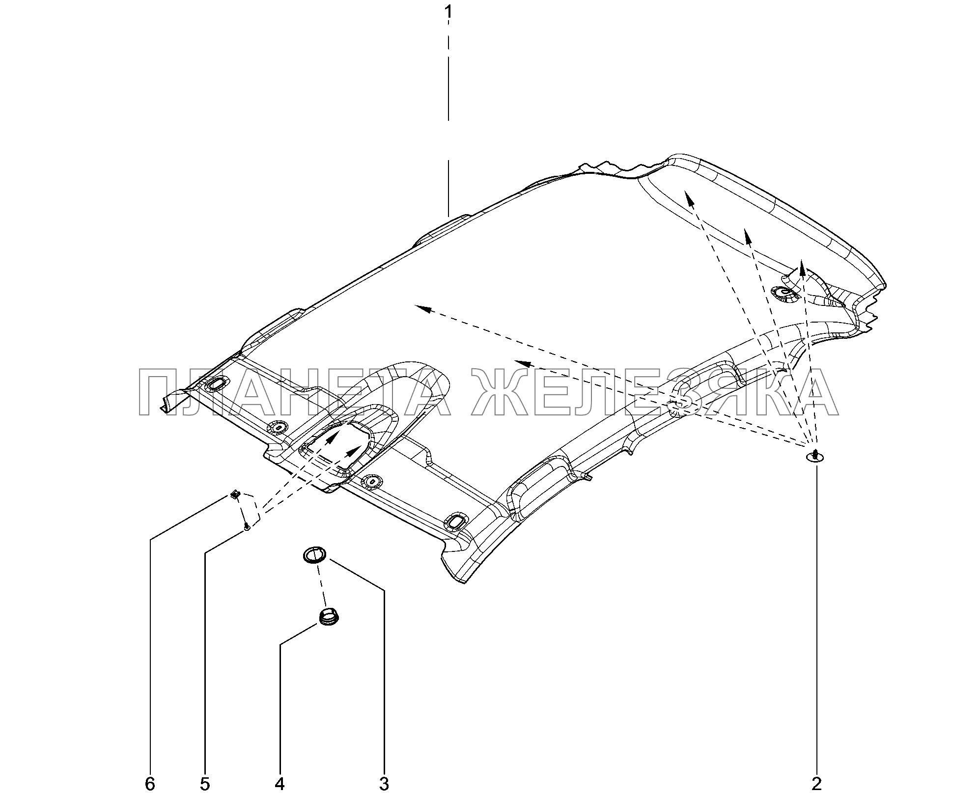 711010. Накладки внутрисалонные Lada Xray