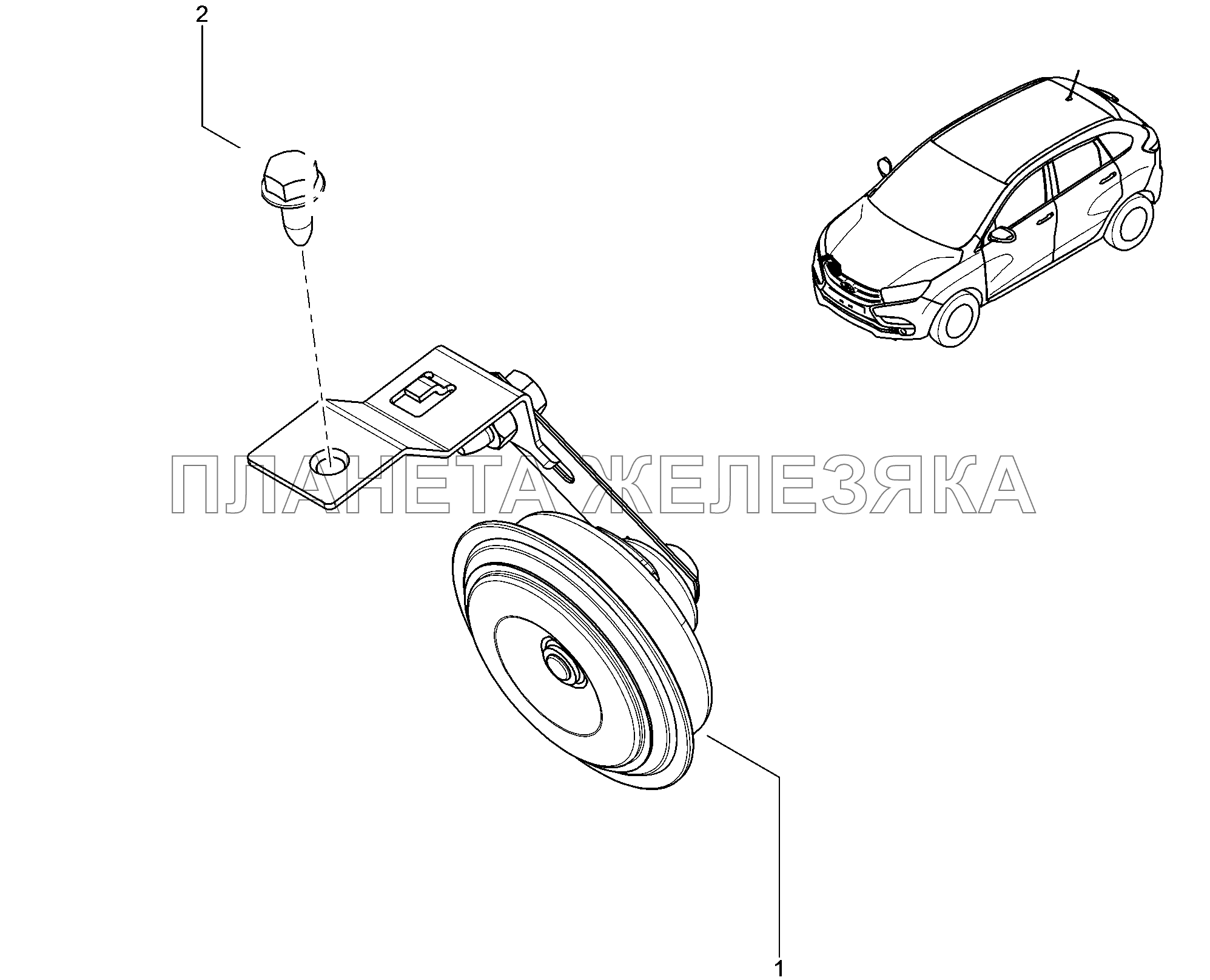 820110-1560683 Звуковой сигнал Lada Xray