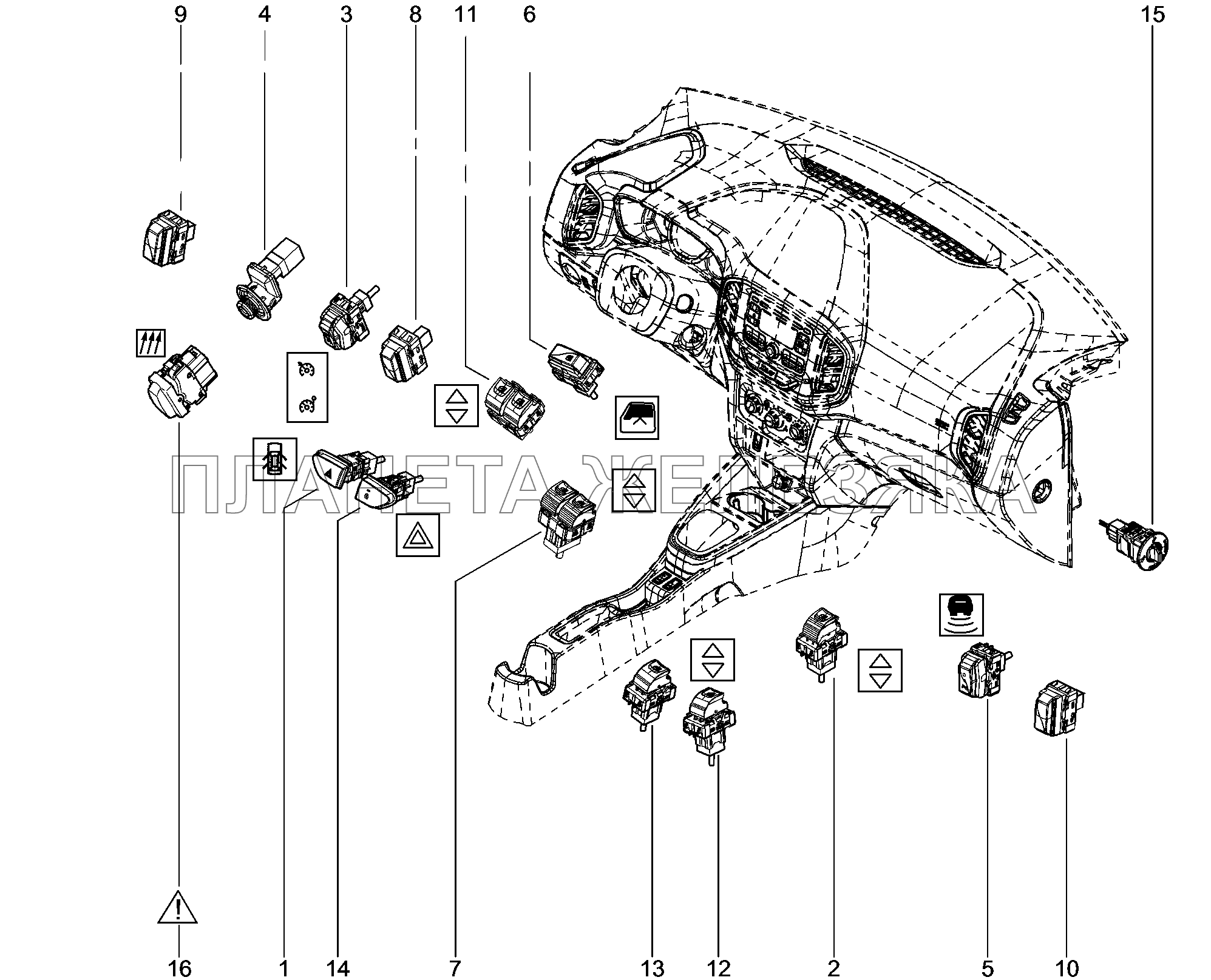 842010. Блок переключателей Lada Xray 842010. Блок переключателей Lada Xray