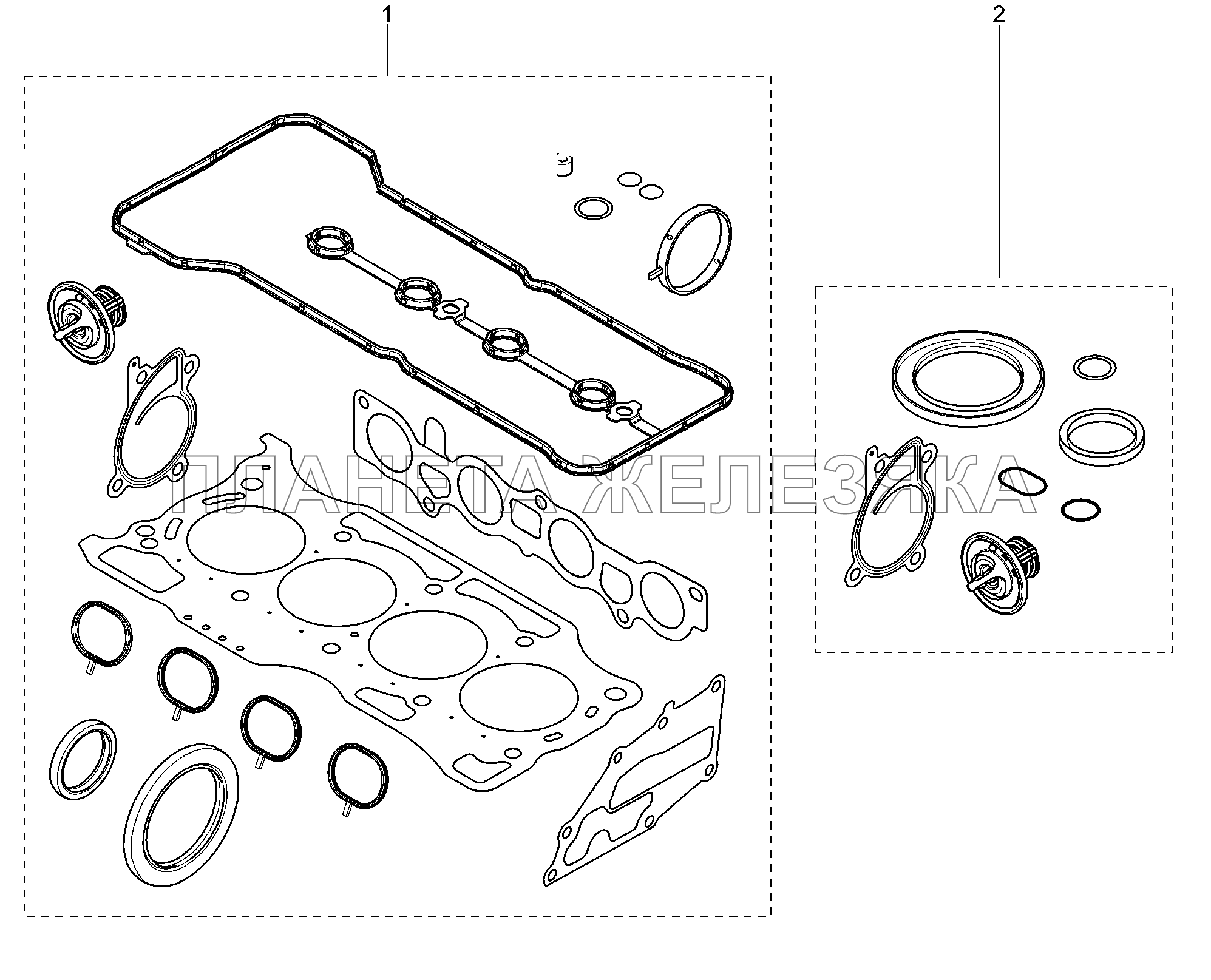 101111. Комплект прокладок Lada Xray