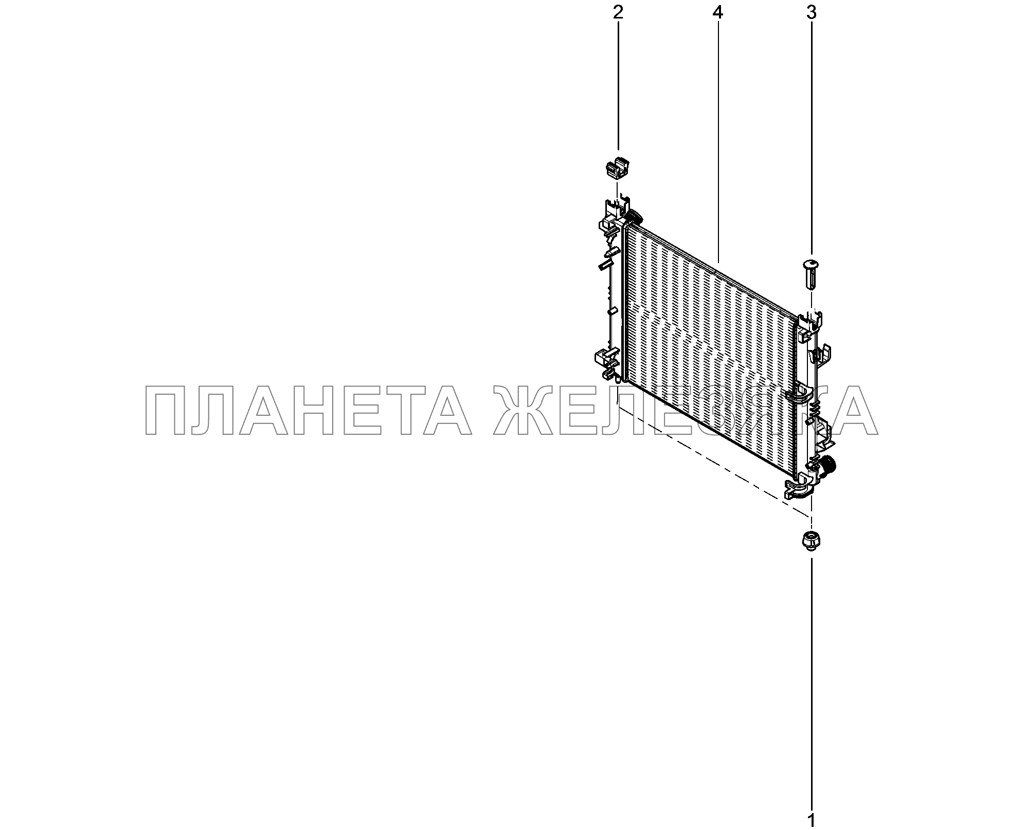 190110-1578538 Радиатор охлаждения двигателя Lada Xray