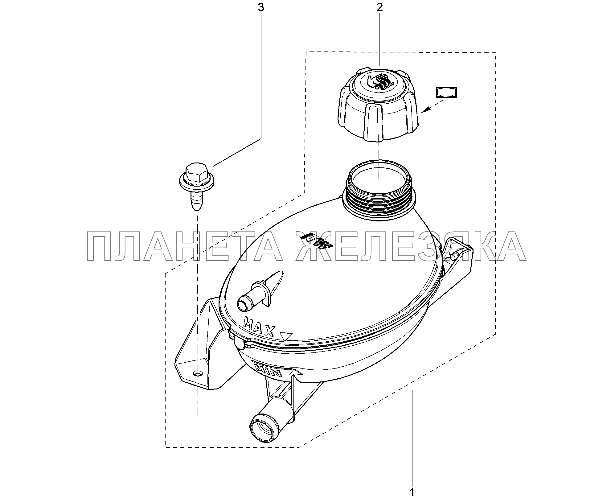 191111. Бачок расширительный Lada Xray