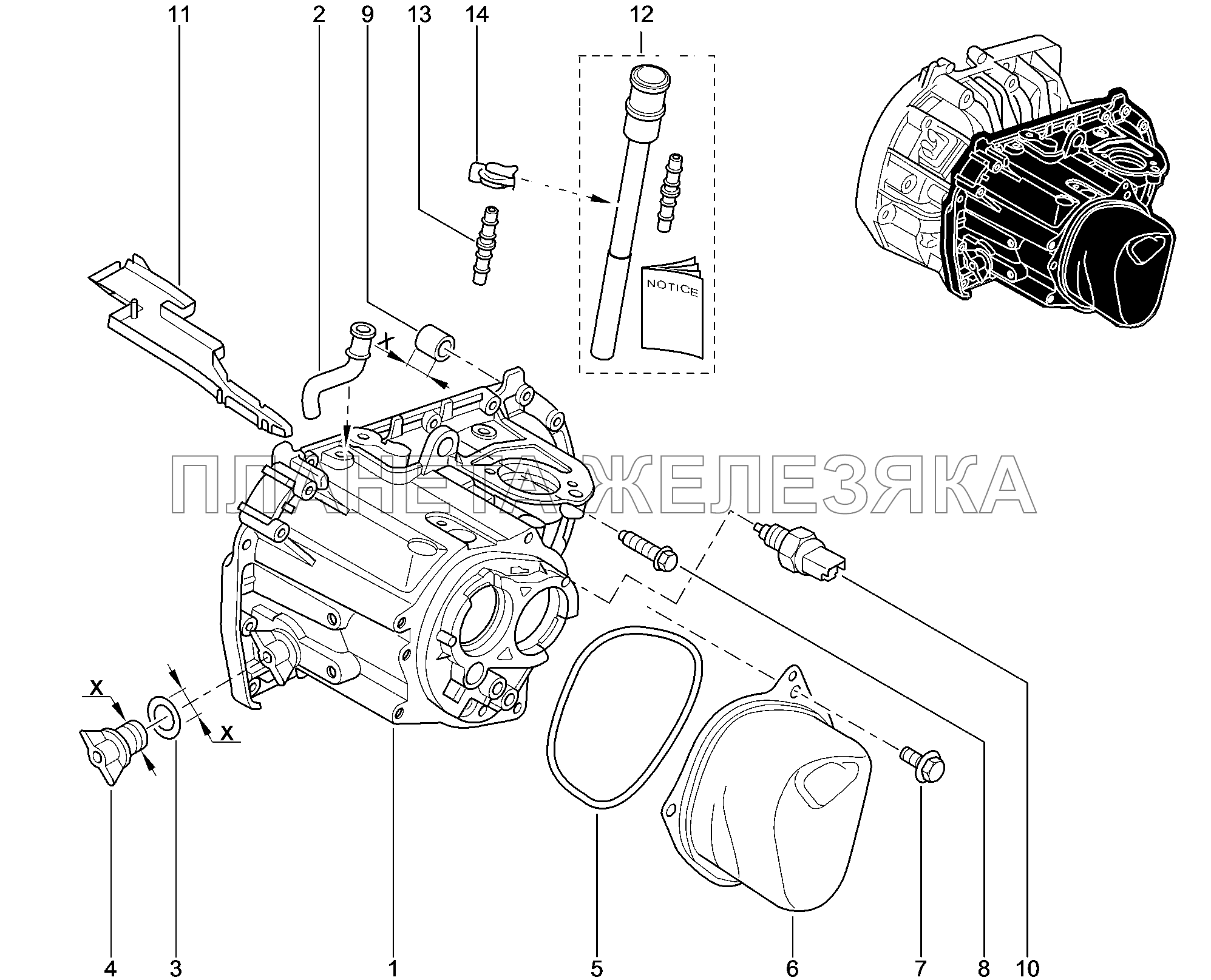 212014. Картер КПП и сцепления Lada Xray 212014. Картер КПП и сцепления Lada Xray
