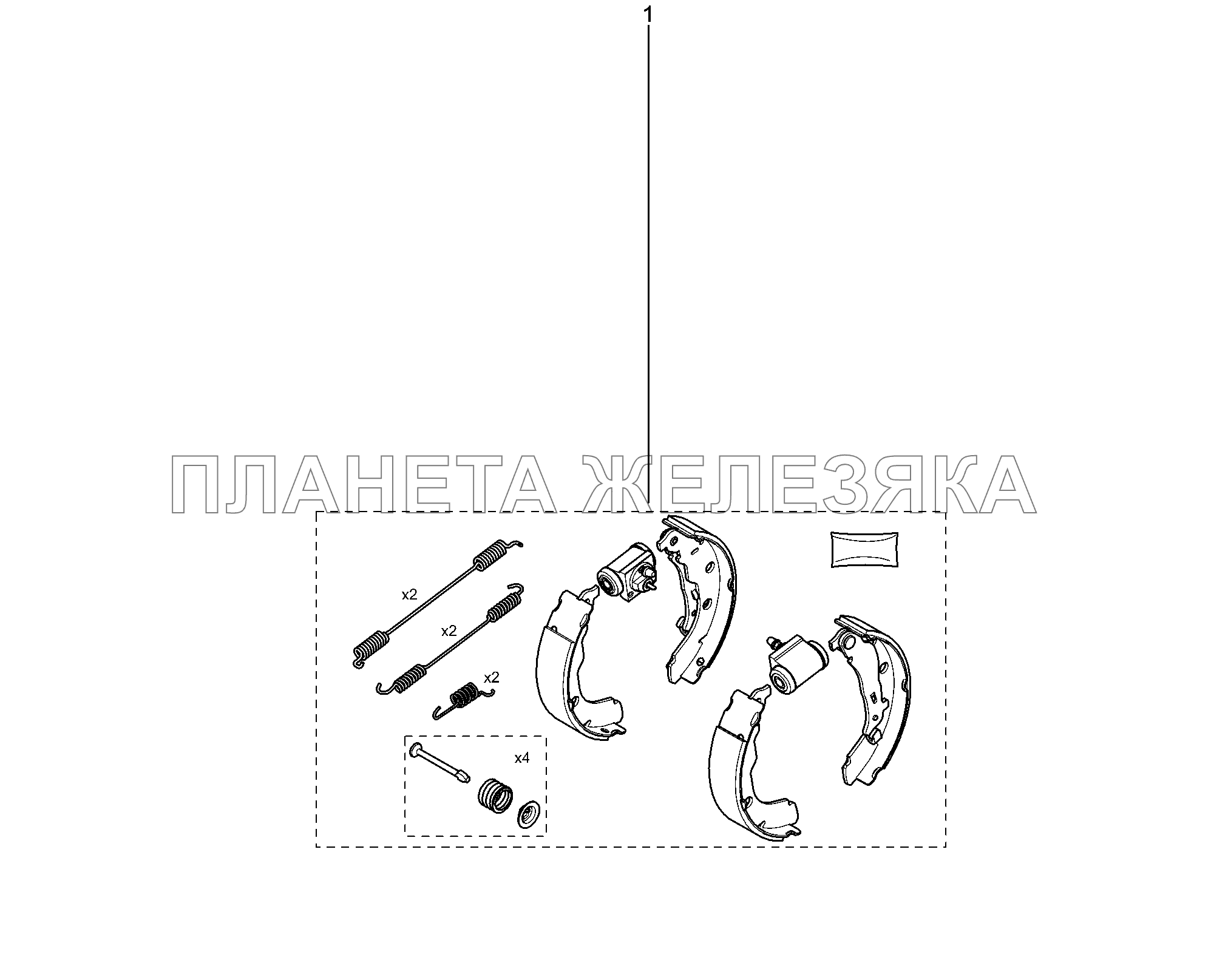 346010. Комплект задних тормозов Lada Xray