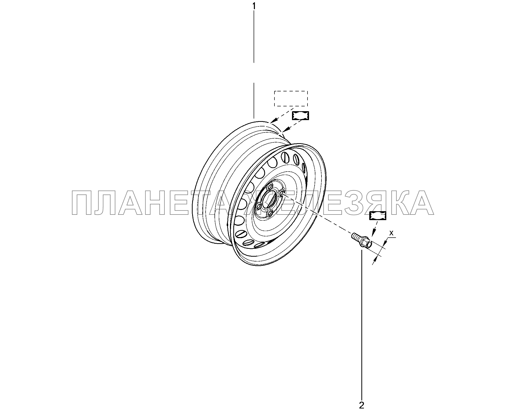 350110. Диск штампованиый Lada Xray