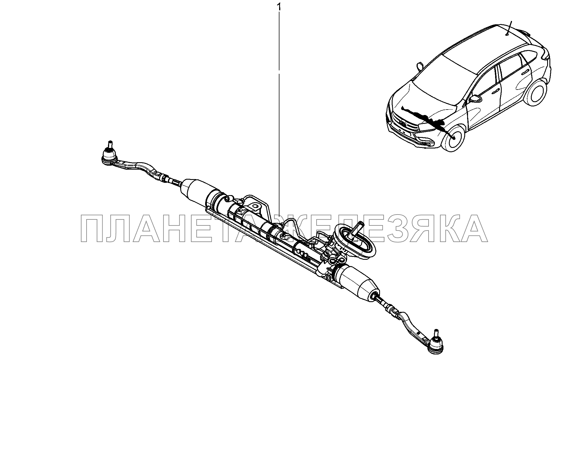 360110. Механизм рулевой в сборе Lada Xray