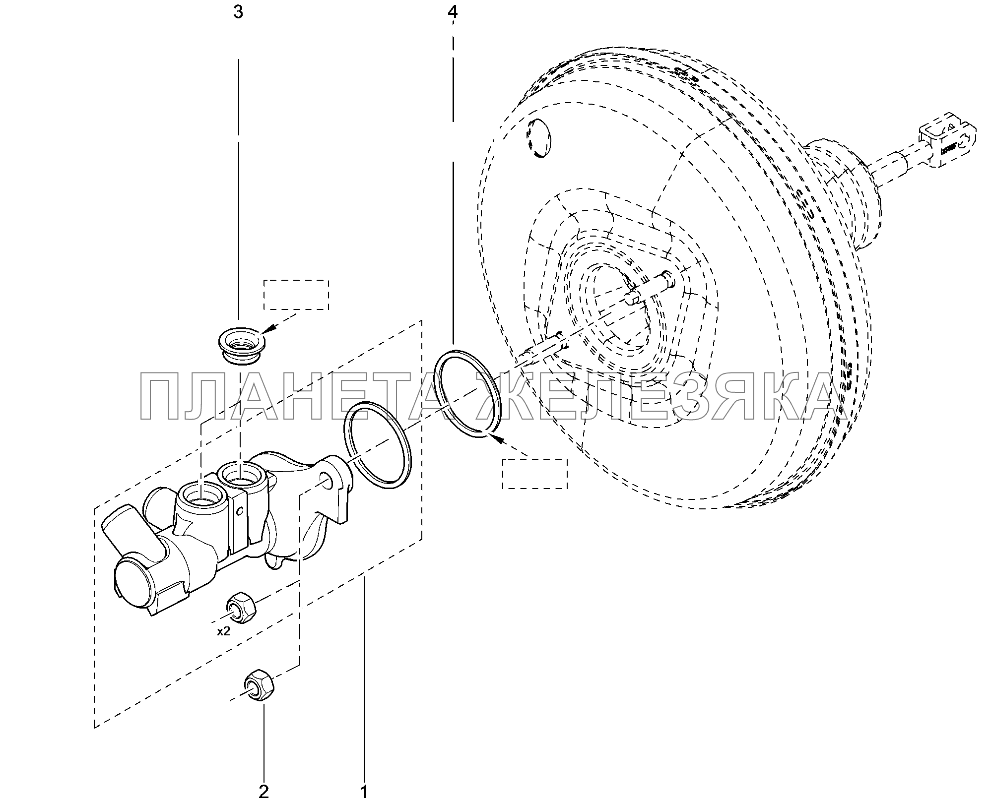 374010. Главный тормозной цилидр Lada Xray