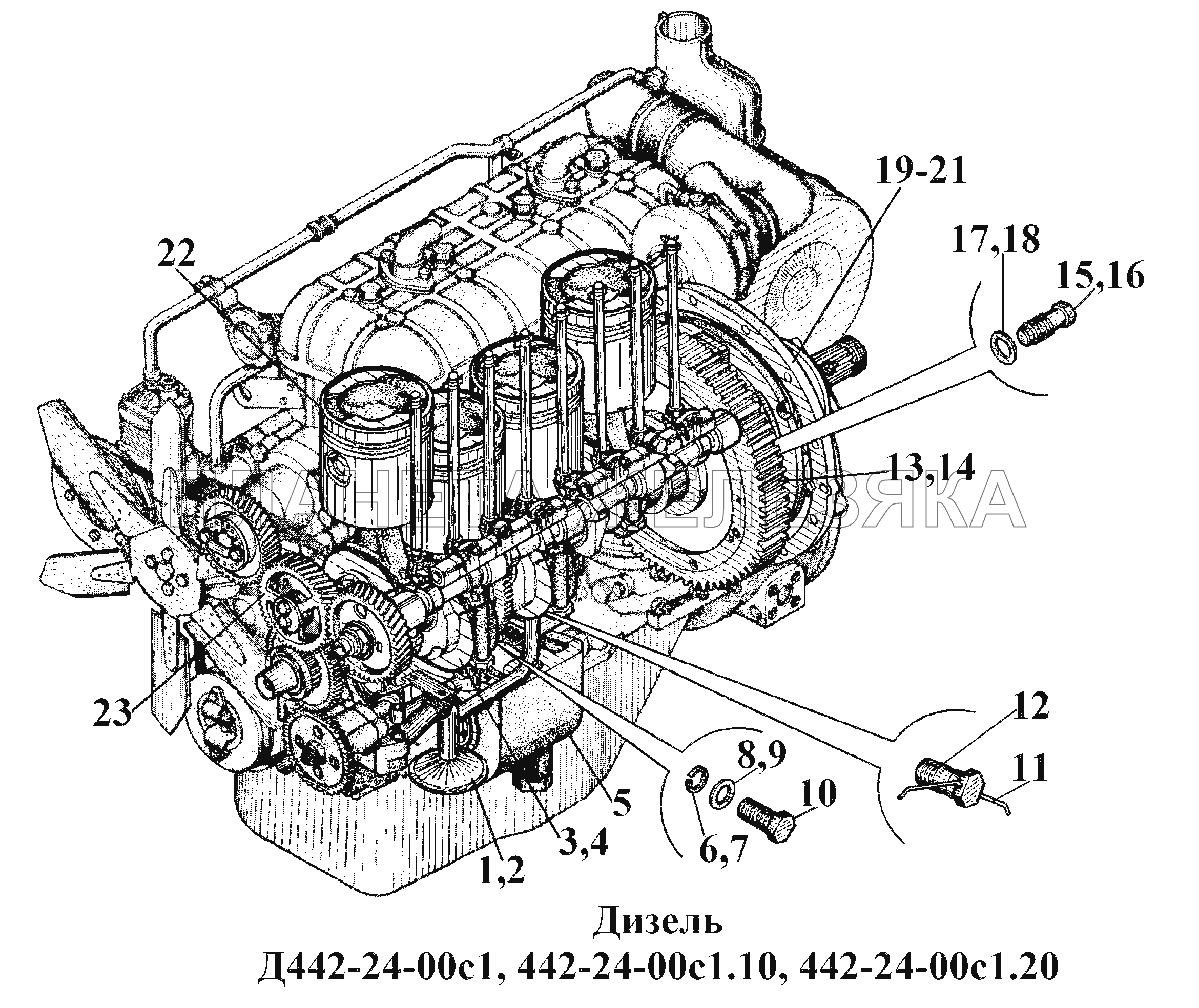 Дизель Д442-24-00с1, 442-24-00с1.10, 442-24-00с1.20 (2) ВТ-100Д