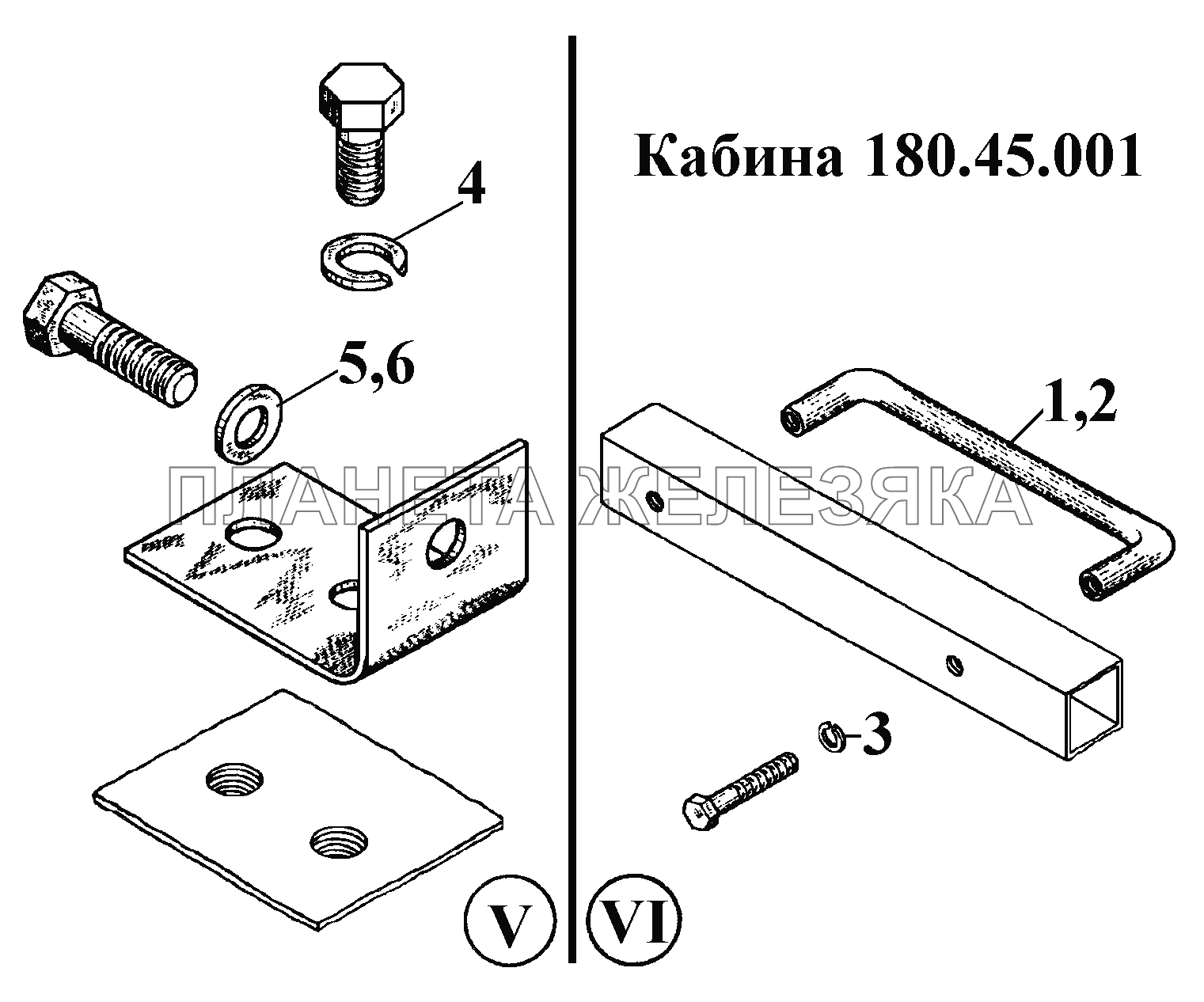 Кабина 180.45.001 (4) ВТ-100Д