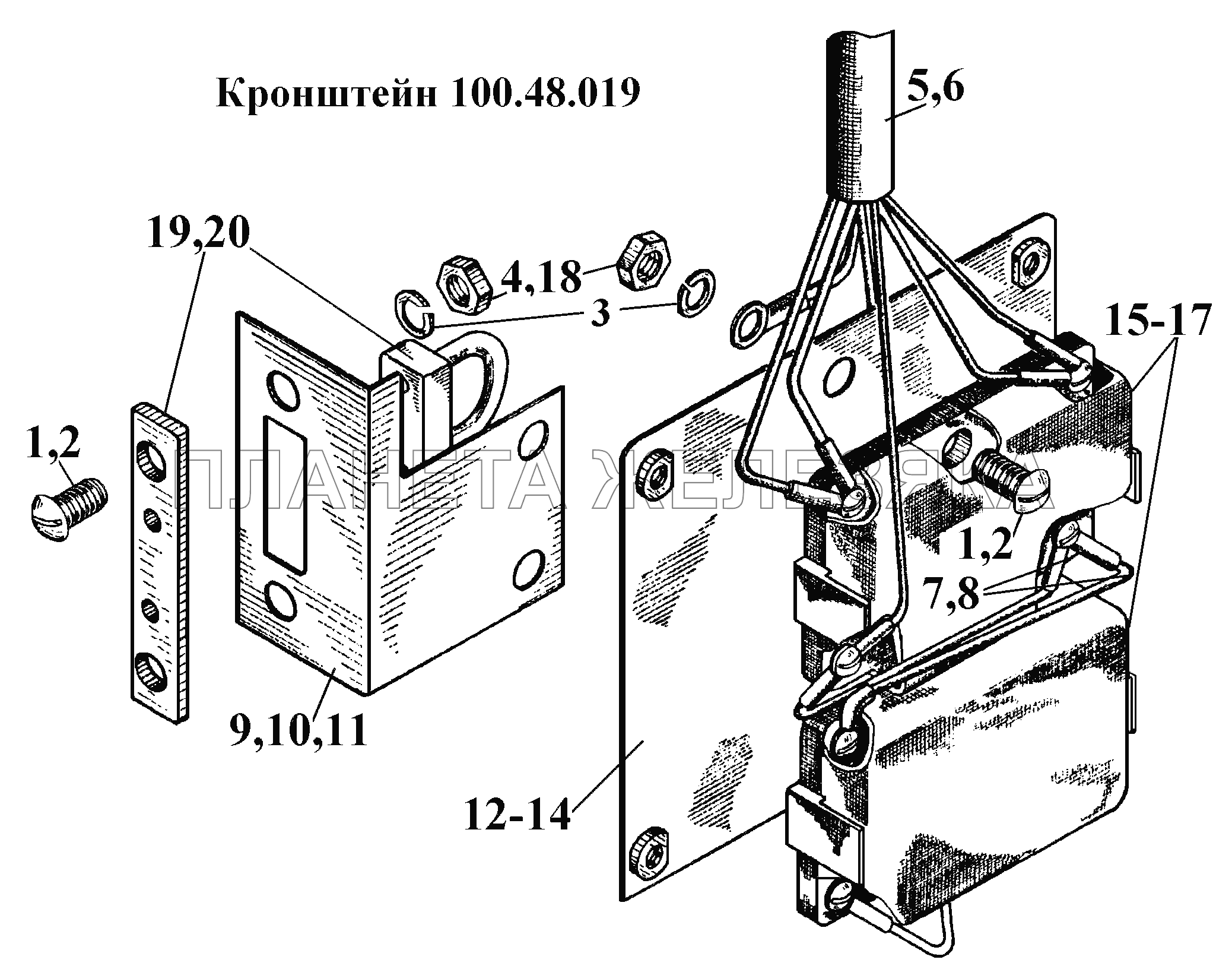 Кронштейн 100.48.019 ВТ-100Д